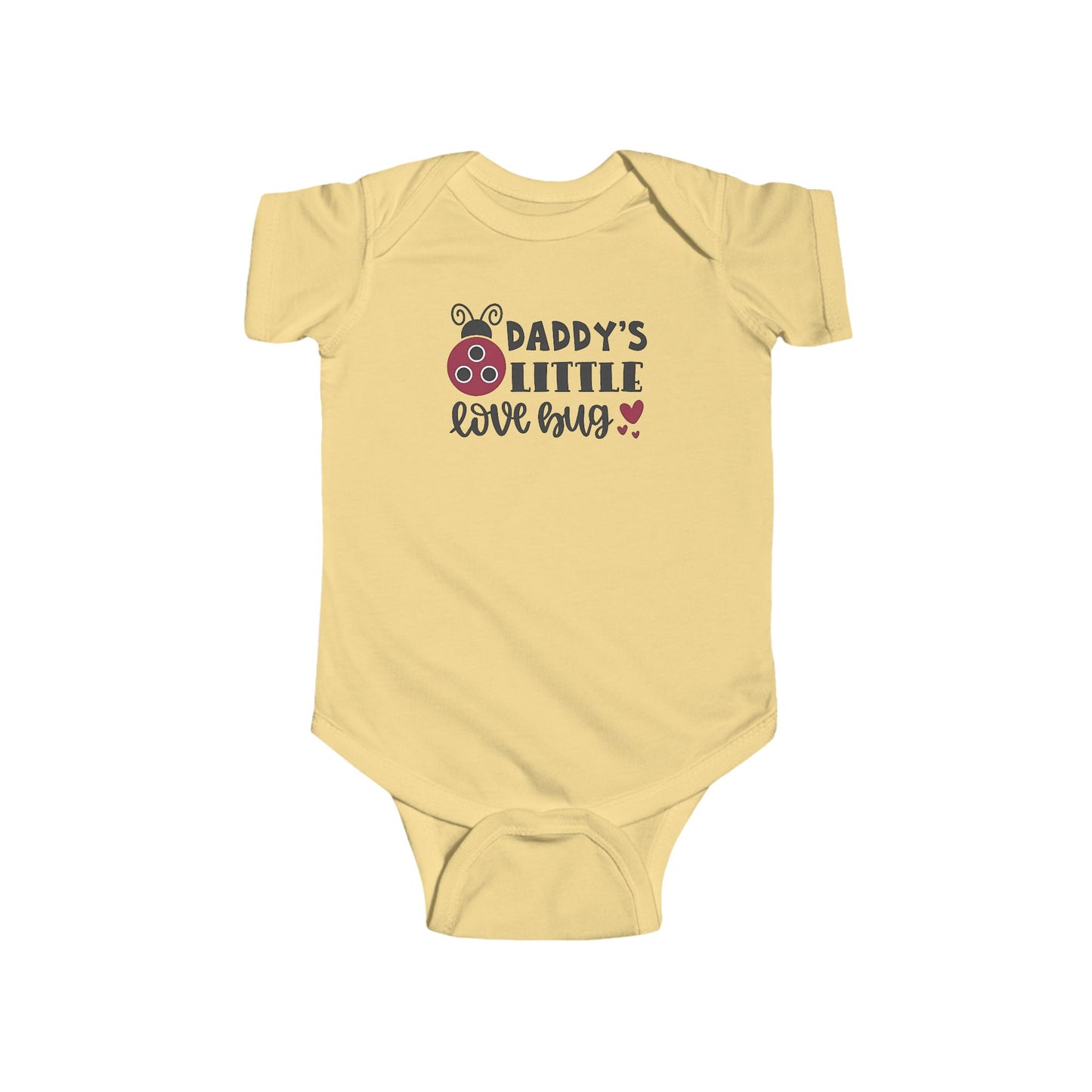 Daddy’s Little Lovebug Baby Onesie – Cute Ladybug Bodysuit with Hearts