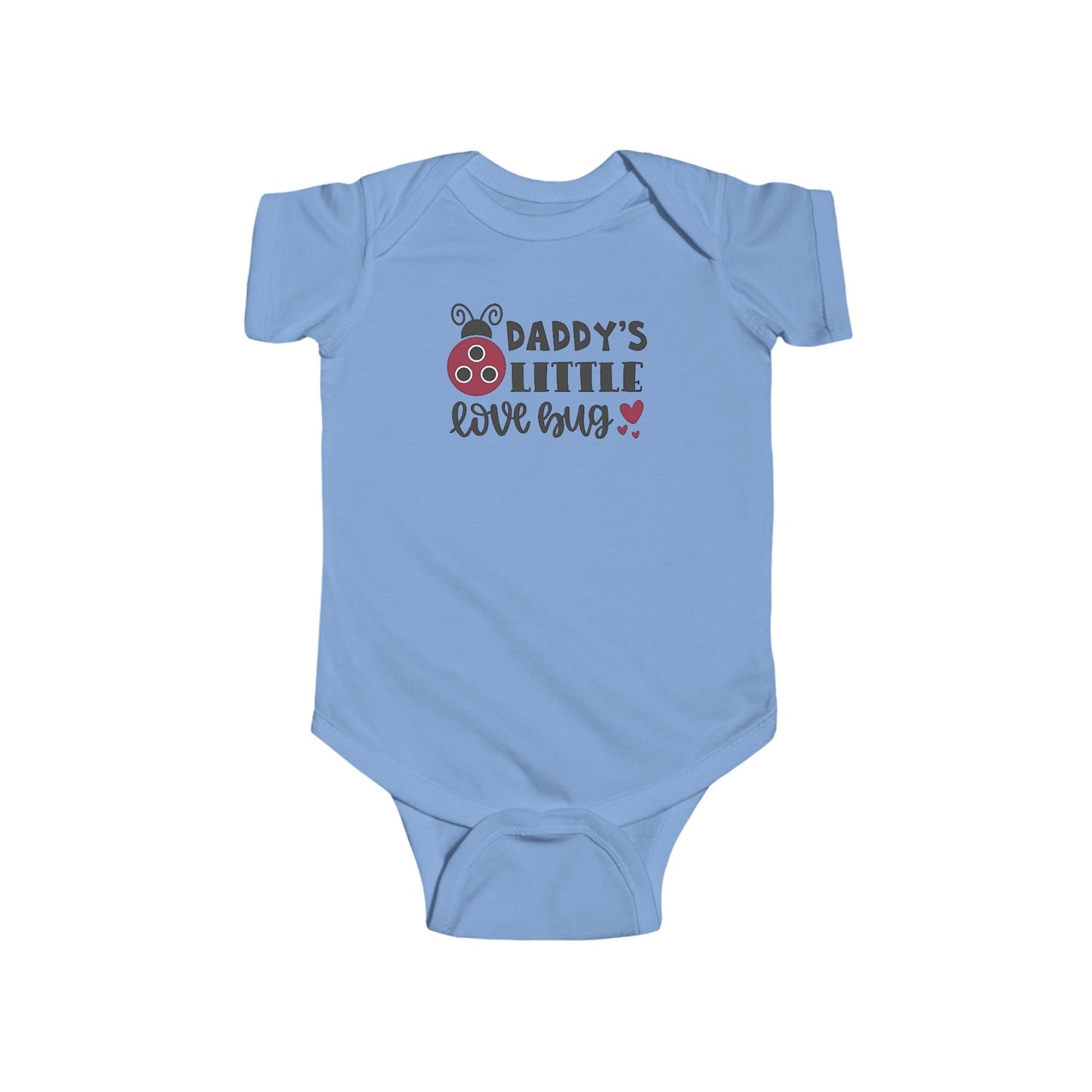 Daddy’s Little Lovebug Baby Onesie – Cute Ladybug Bodysuit with Hearts