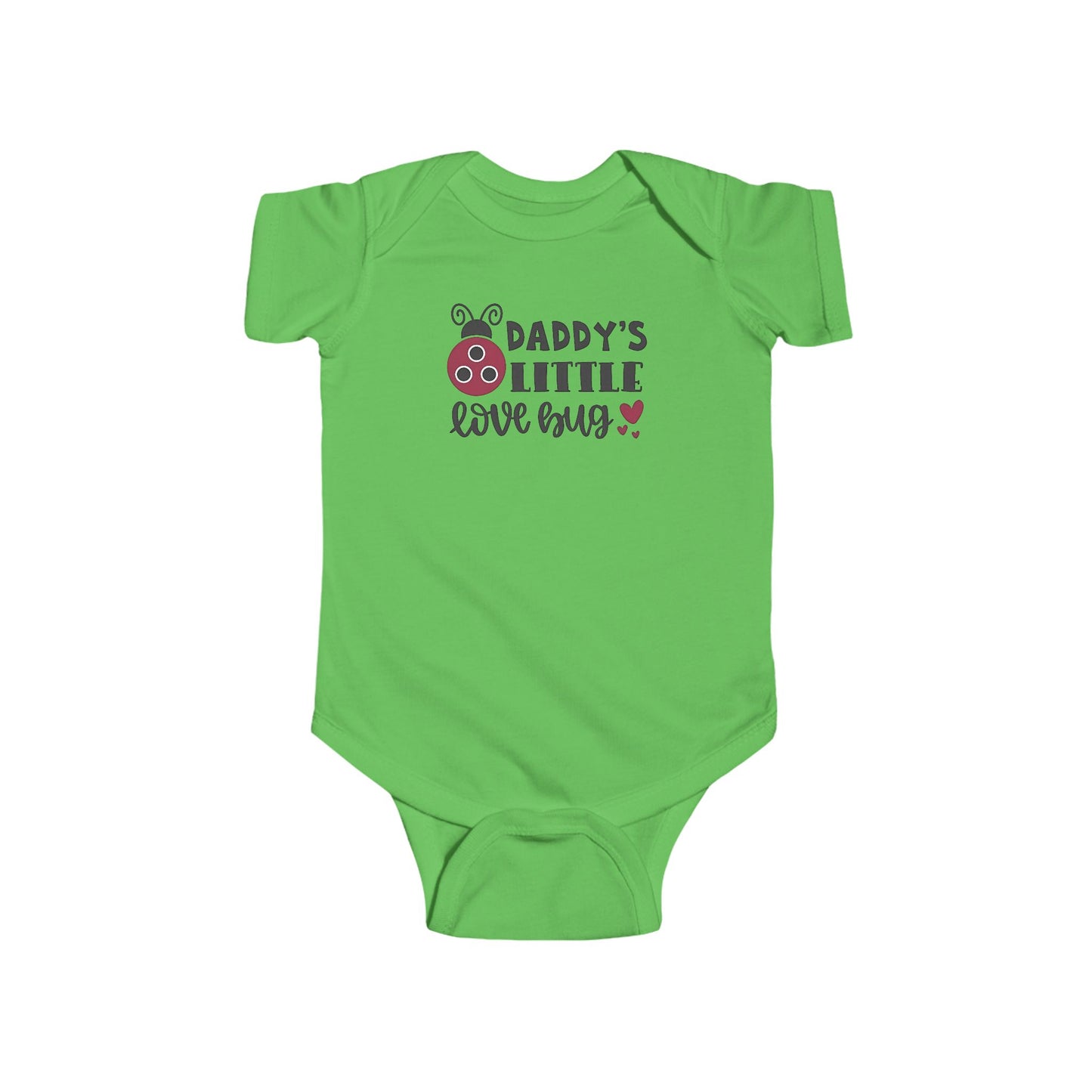 Daddy’s Little Lovebug Baby Onesie – Cute Ladybug Bodysuit with Hearts