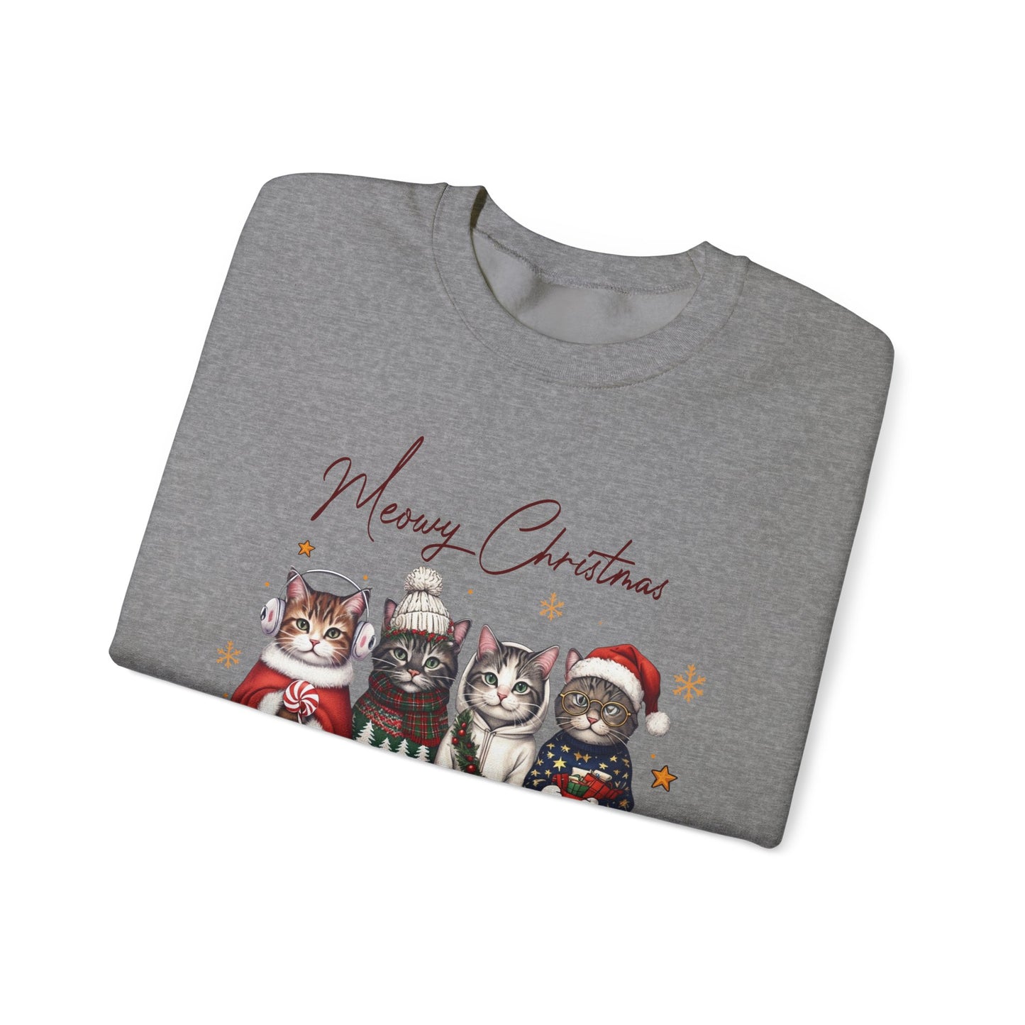 🐾✨ Meowy Christmas Sweatshirt – Festive Cats & Cozy Holiday Cheer 🎄🐱