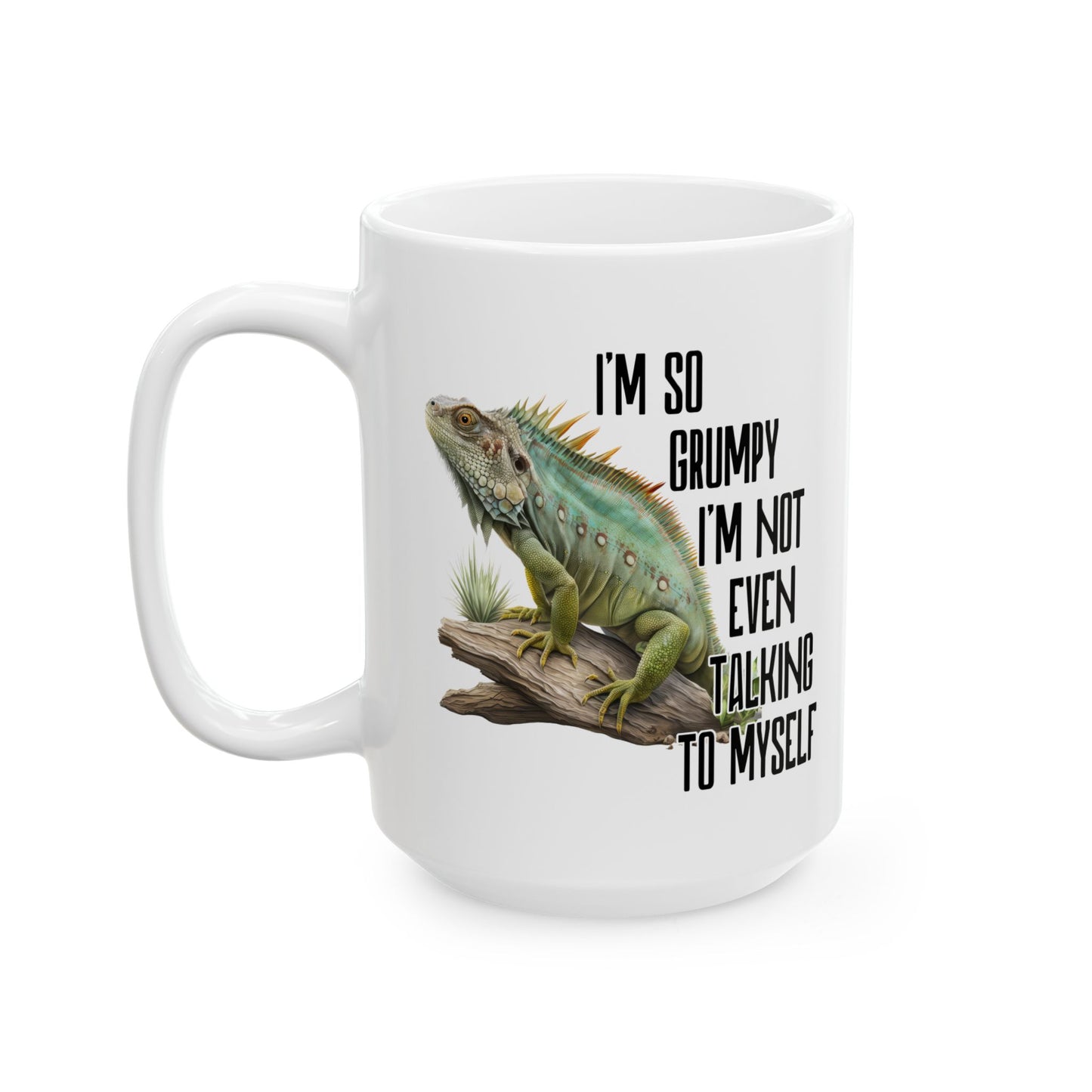 🦎 Estoy tan gruñón que hablo solo: divertida taza de café con forma de iguana para amantes sarcásticos de los reptiles ☕