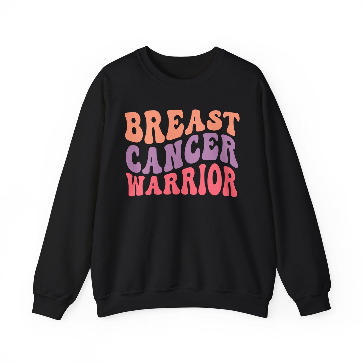 🌸✊ Breast Cancer Warrior Sweatshirt – Retro Awareness & Survivor Strength Crewneck