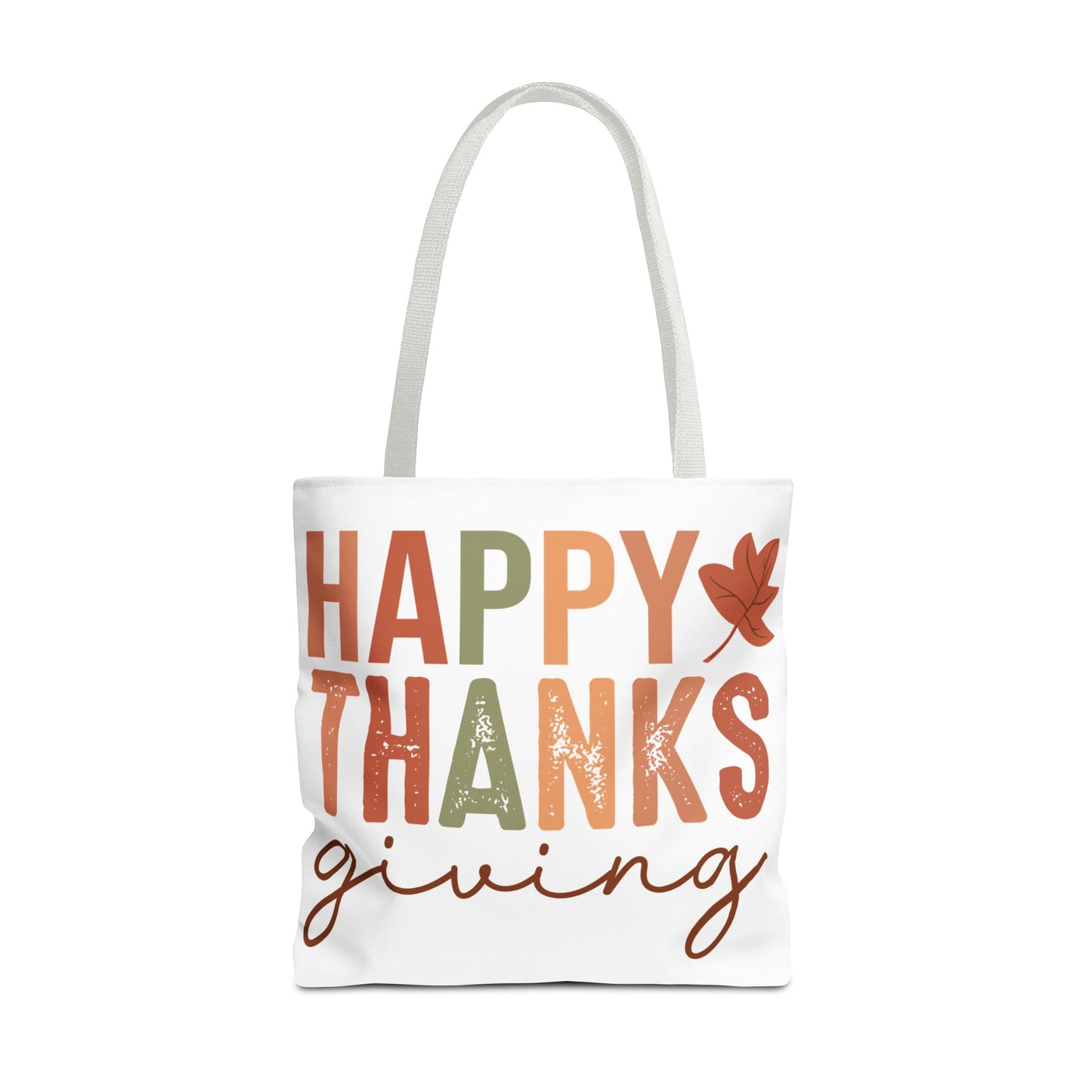 🍁 Rustic Happy Thanksgiving Tote Bag – Simple Charm for the Season 🍂🧡