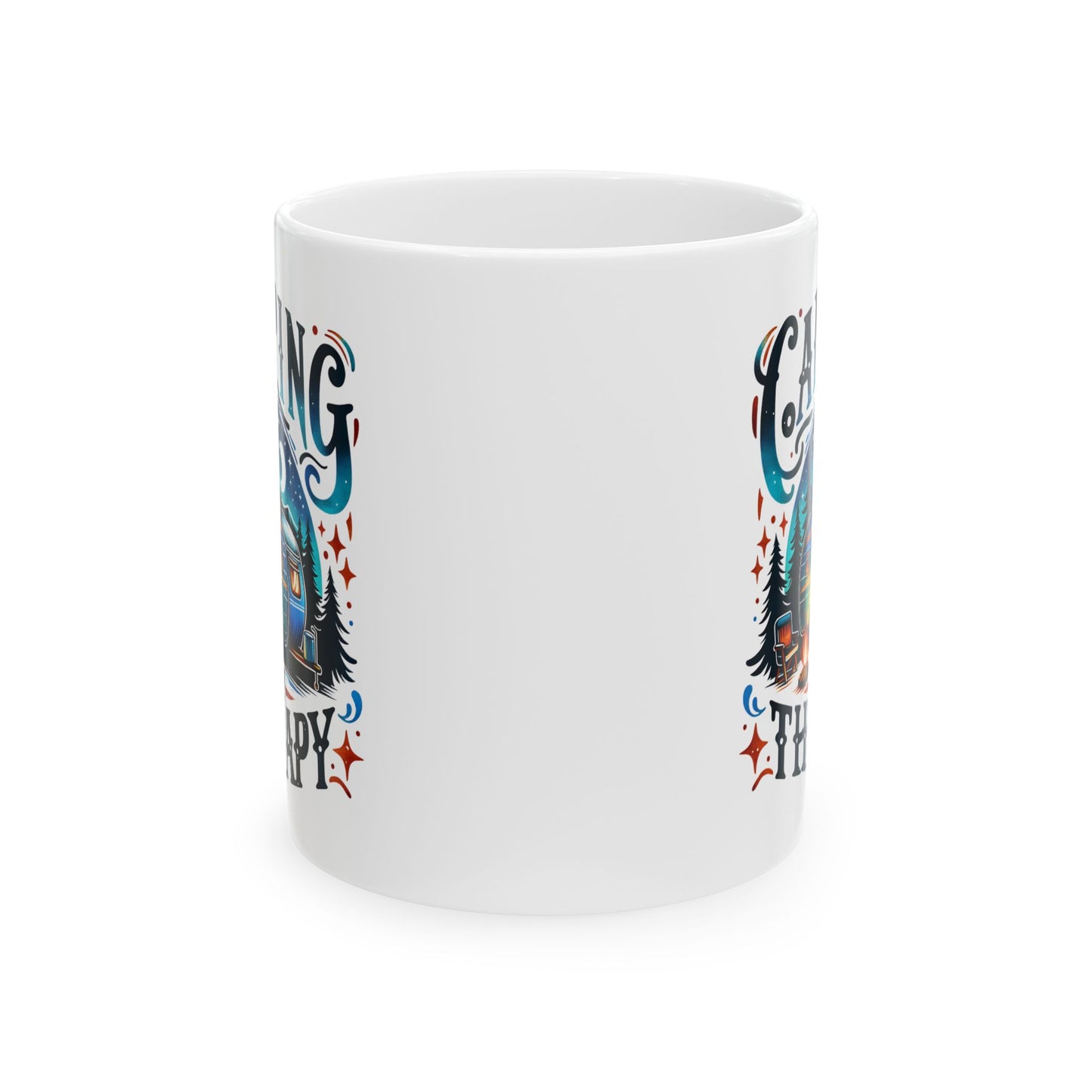 🏕️ Camping Is My Therapy – Travel Mug for Outdoor Lovers 🌲