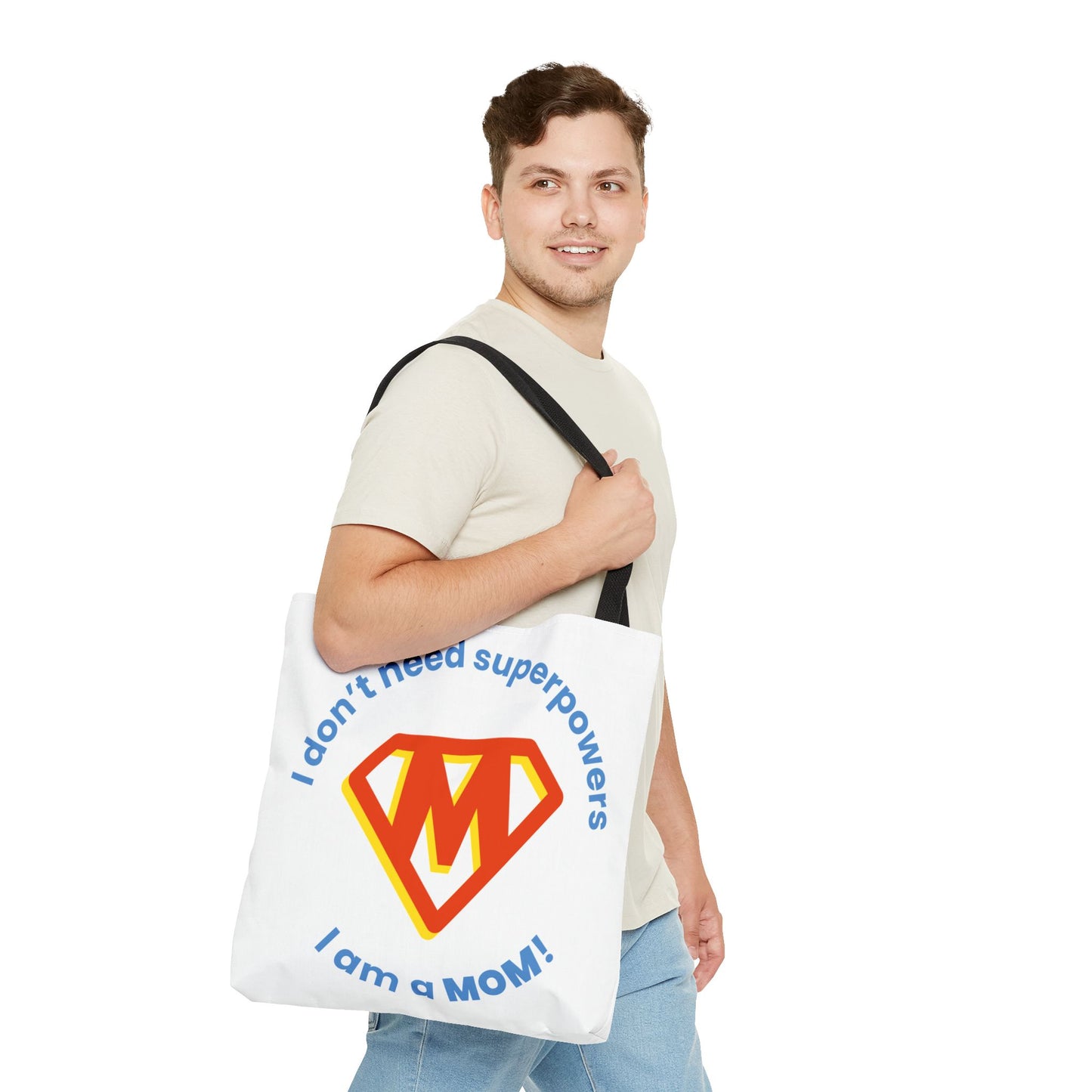 ¡No necesito superpoderes, soy MAMÁ! – Bolsa de tela divertida y empoderadora para mamás 💖