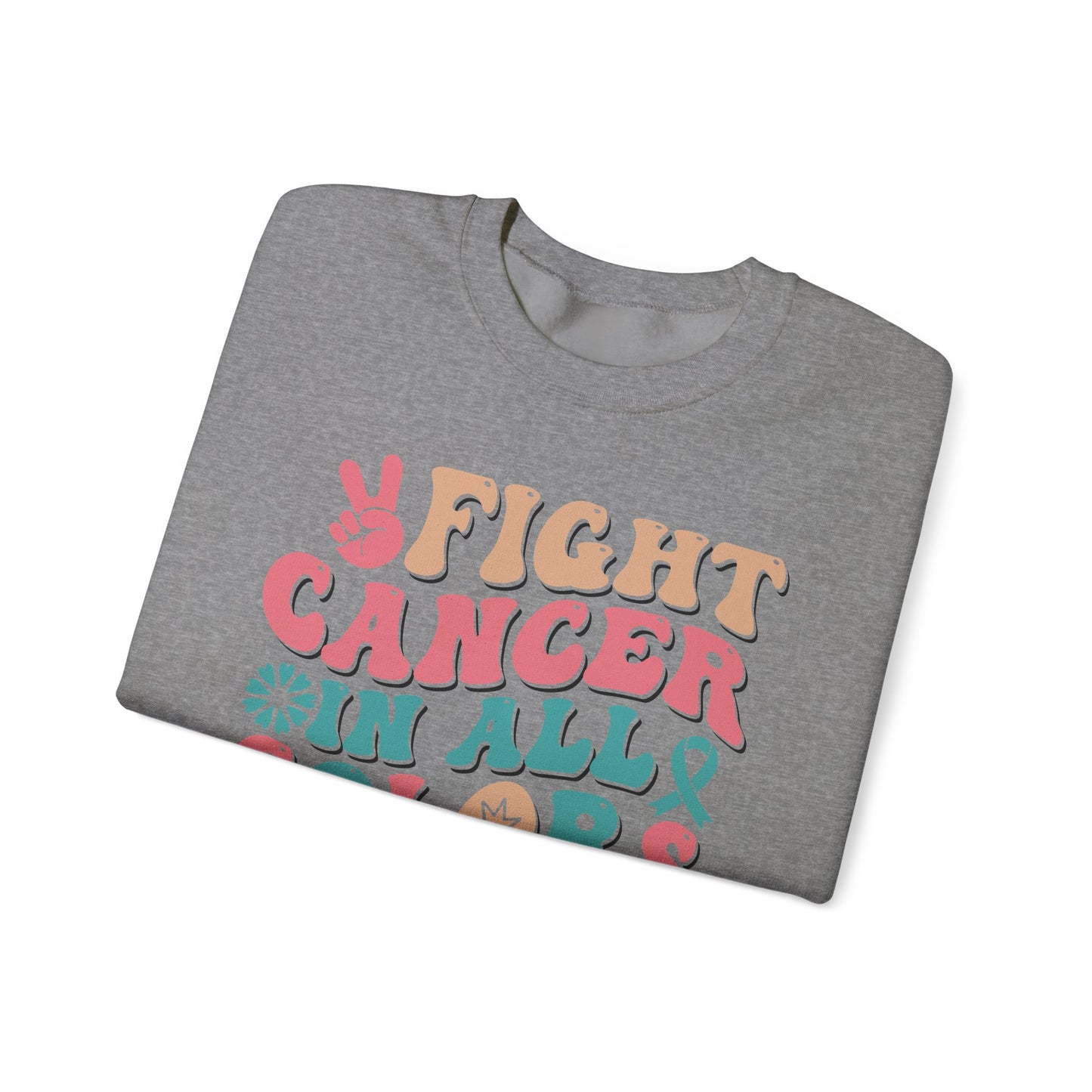 🌈✌️ Fight Cancer in All Colors Sweatshirt – Multi-Awareness Support Crewneck