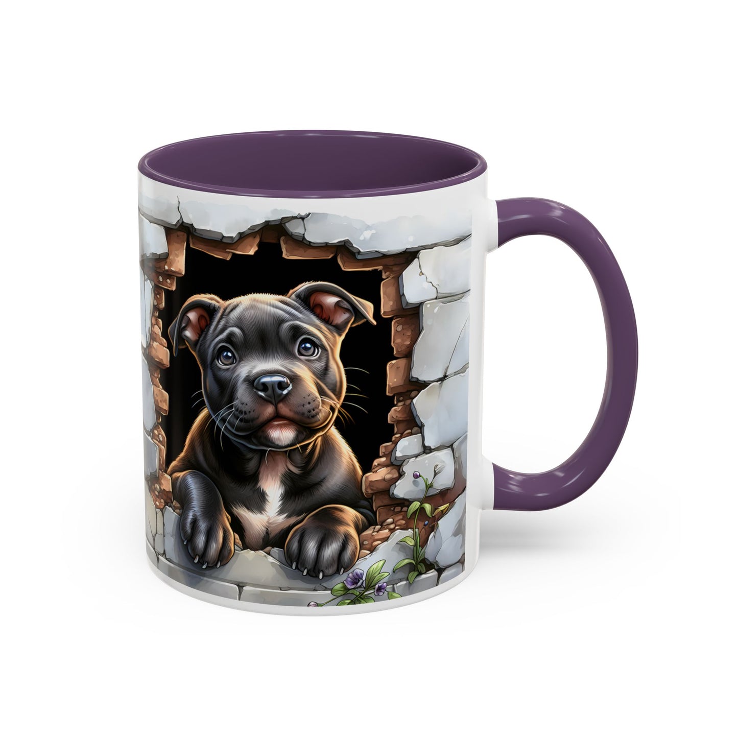 🐶☕ Pit Bull Puppy Accent Mug – Cute Breakthrough Pup Design ✨