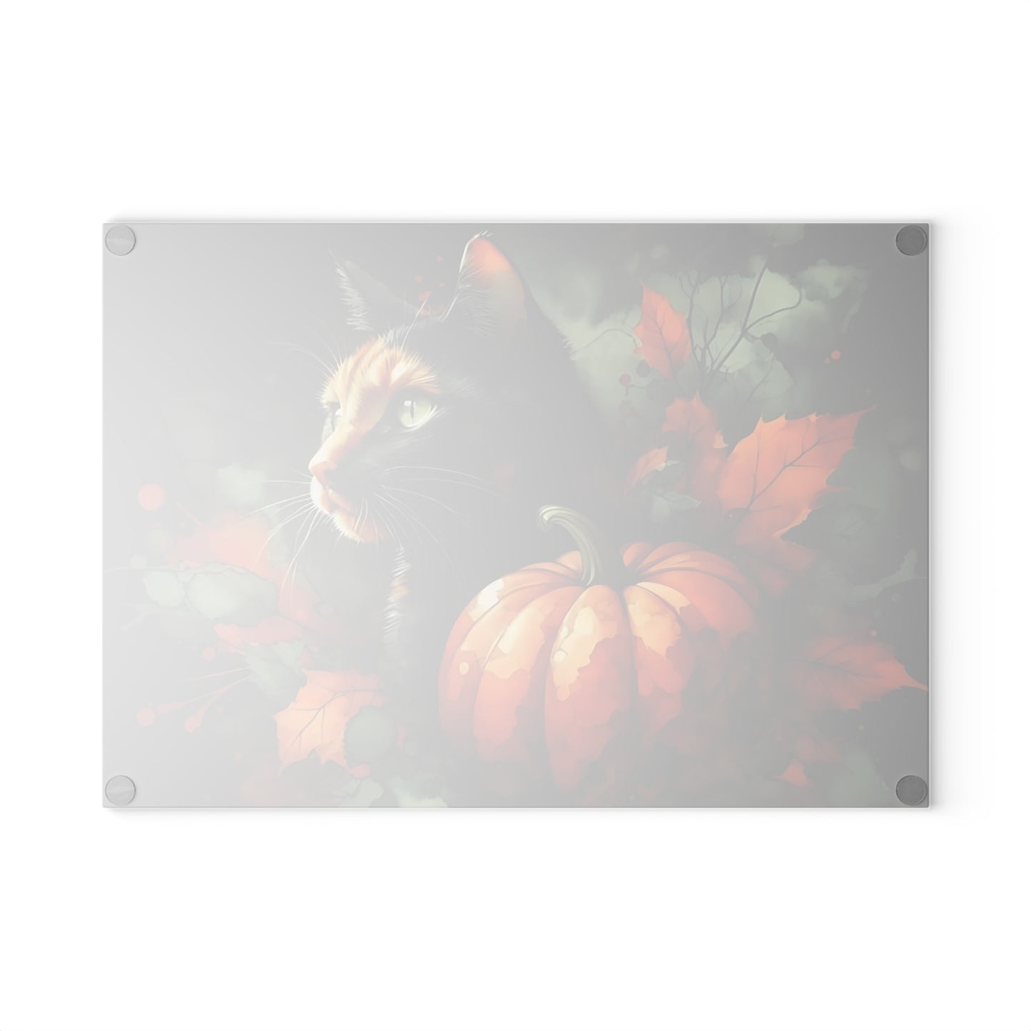 🖤🎃 Spooky Black Cat & Pumpkin Cutting Board – Elegant Halloween Charm 🎃🖤