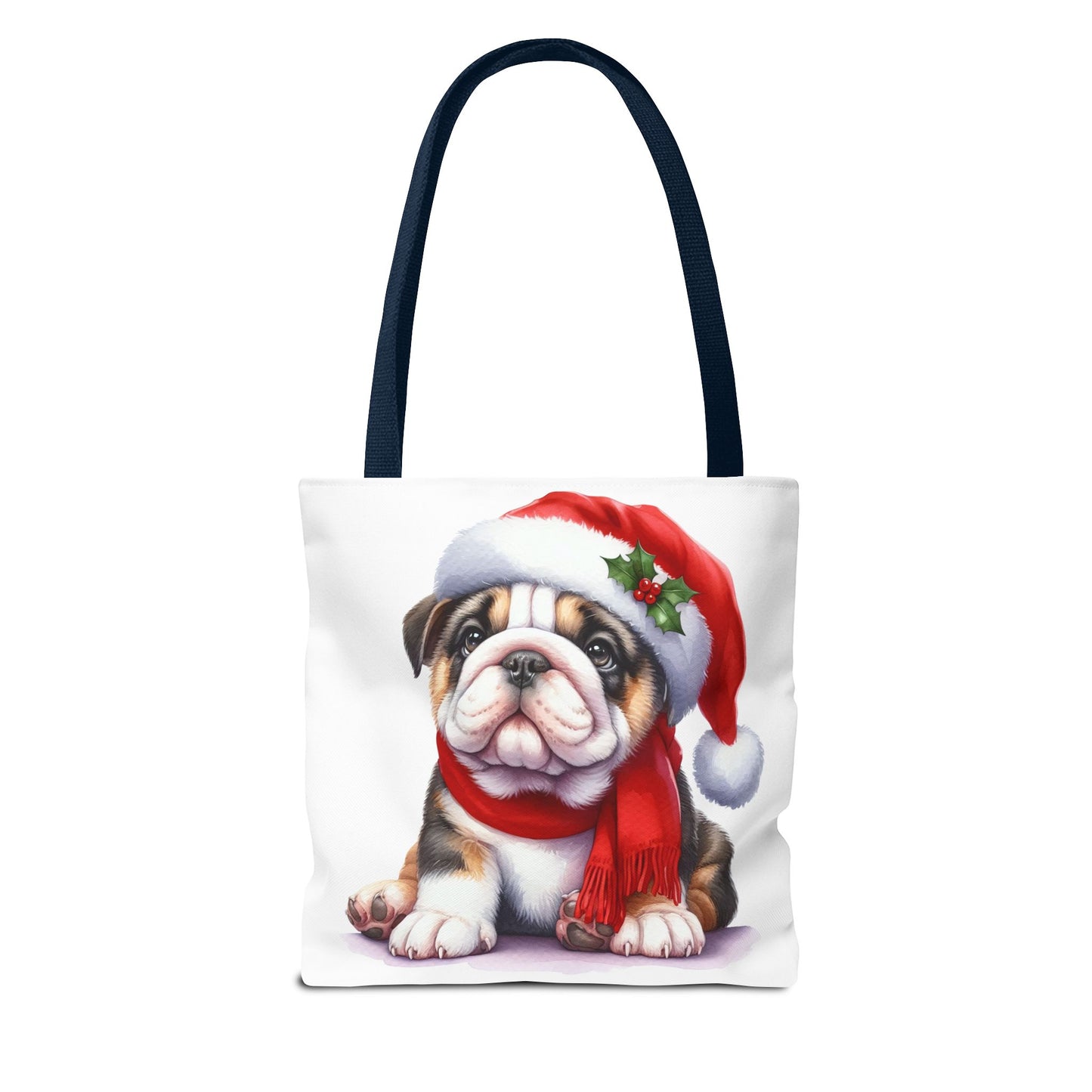 🎅 Bulldog Christmas Tote Bag – Cozy Holiday Style for Dog Lovers 🐾
