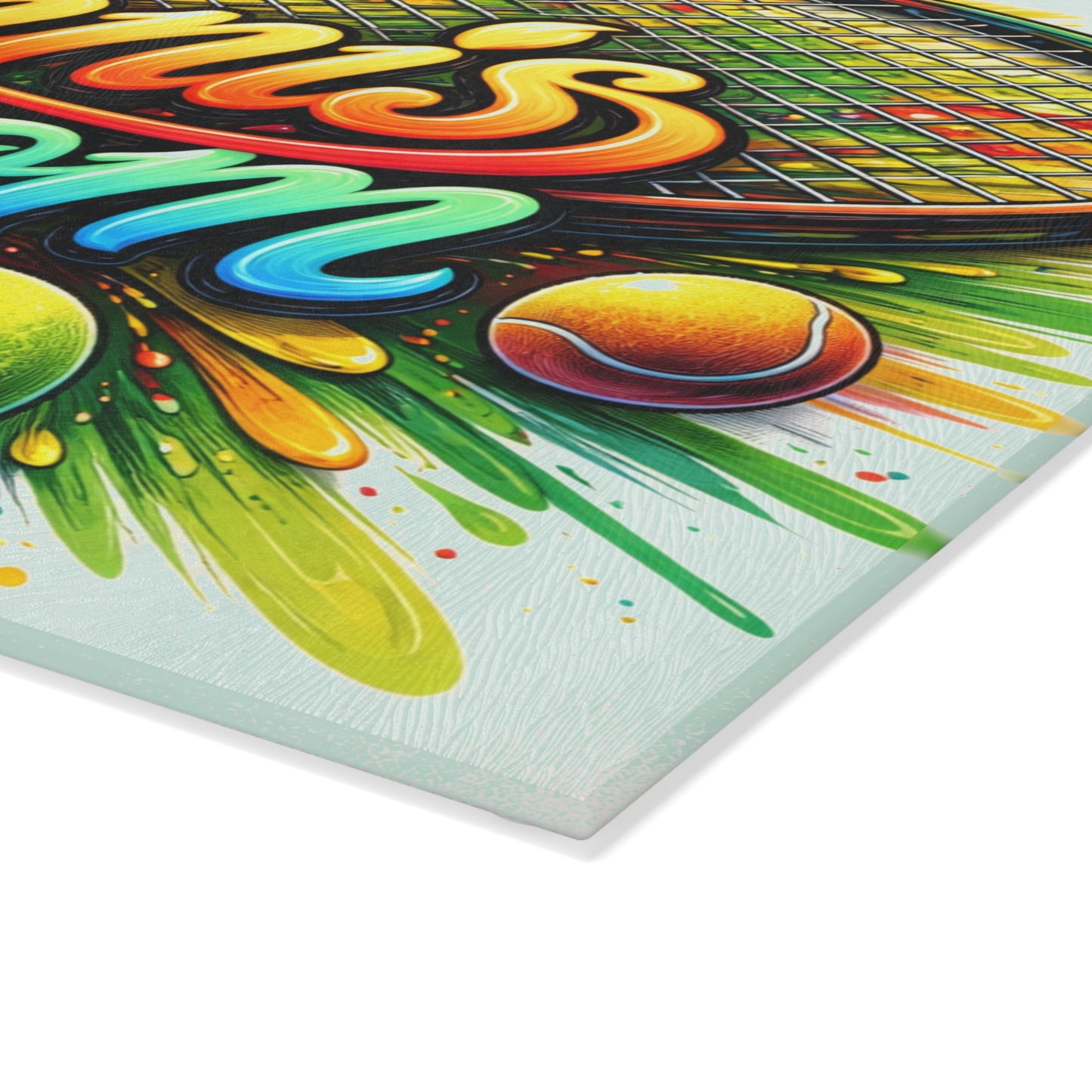 Tennis Mom Cutting Board – Colorful Splash for Your Kitchen