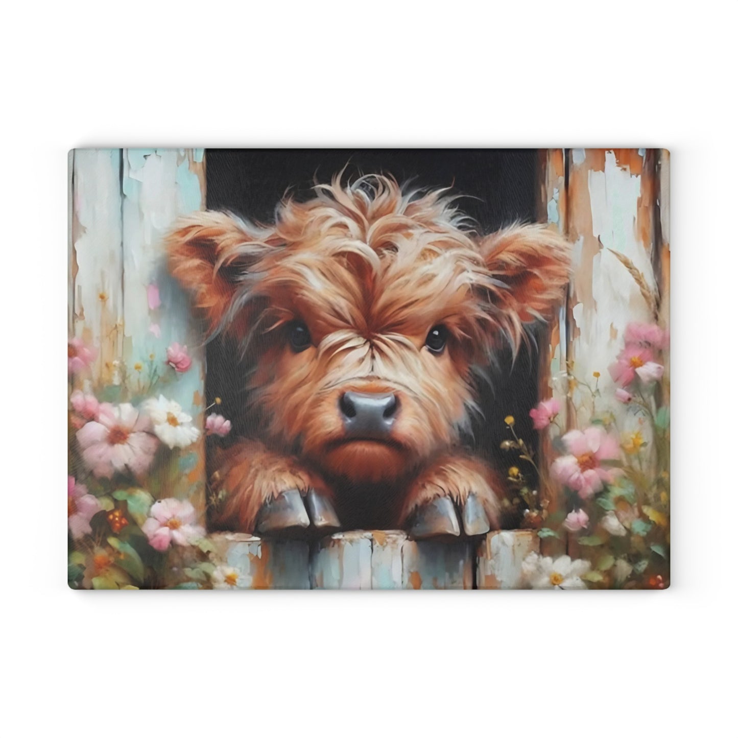 🐮 Country Charm Calf Cutting Board – Rustic Whimsy for Your Kitchen