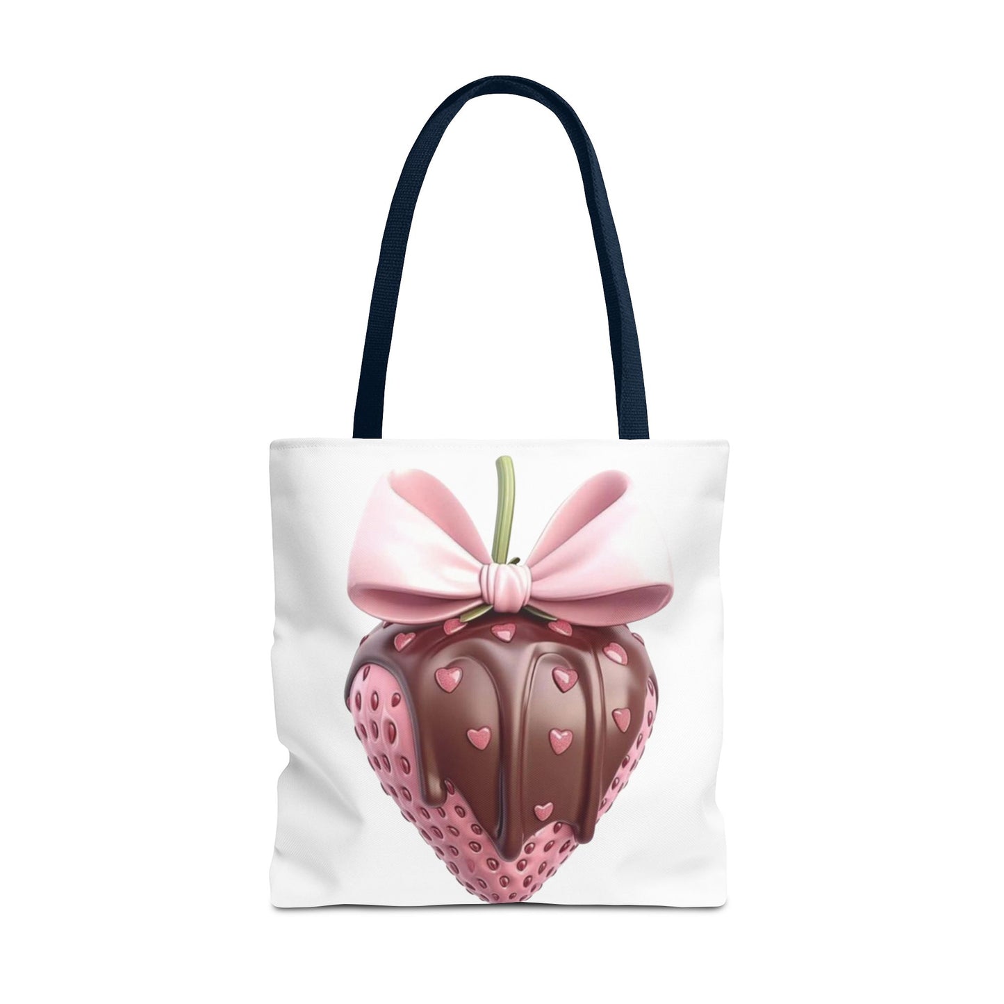 🍓 Chocolate-Dipped Strawberry Tote Bag – Sweet, Romantic & Practical 🍫