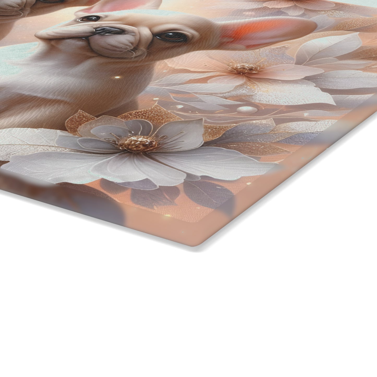 🐾 Elegant French Bulldog Floral Cutting Board – Chic Style for Dog Lovers 🌸