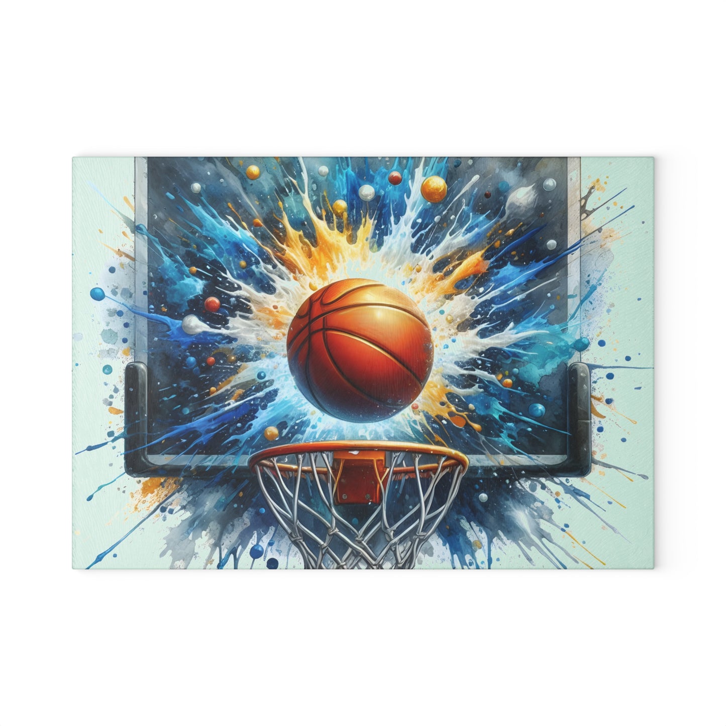 🏀 Basketball Splash Art Cutting Board – Slam Dunk Style for Your Kitchen 🎨