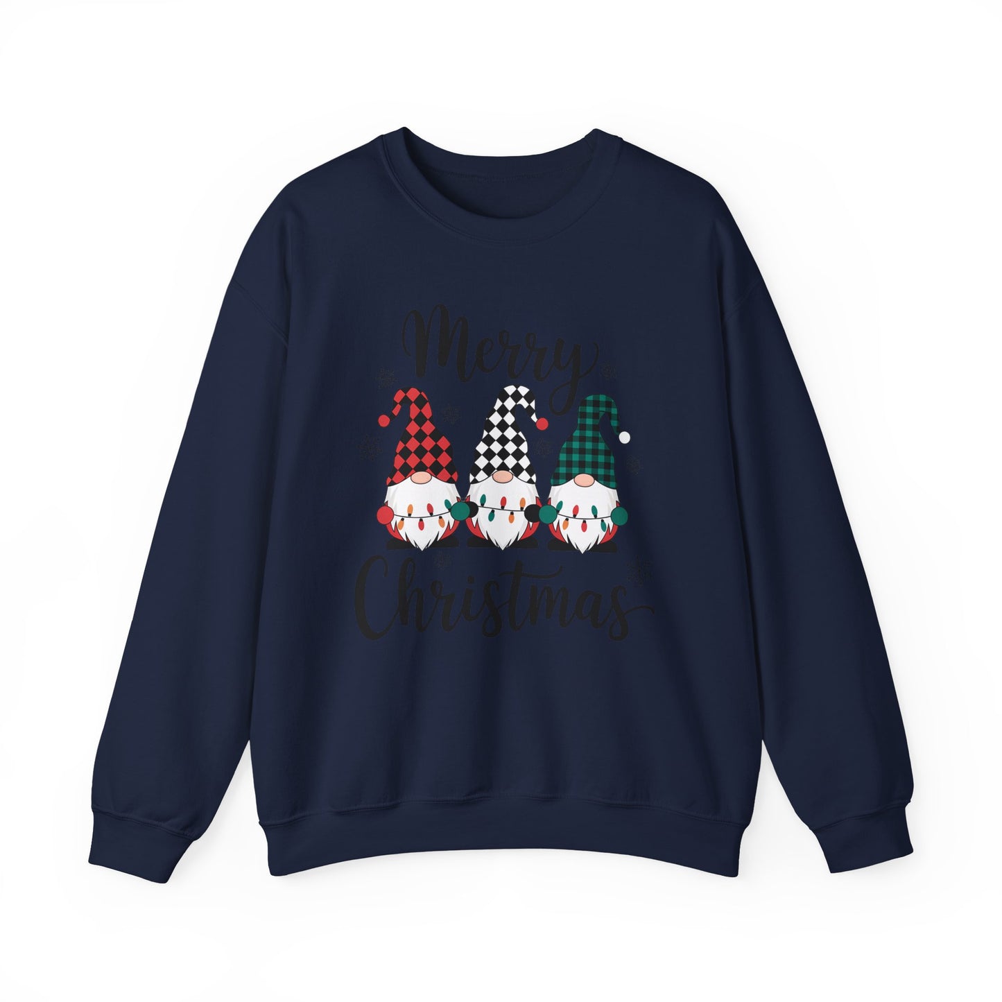 🎅✨ Merry Gnome Lights Sweatshirt – Whimsical Scandinavian Holiday Charm