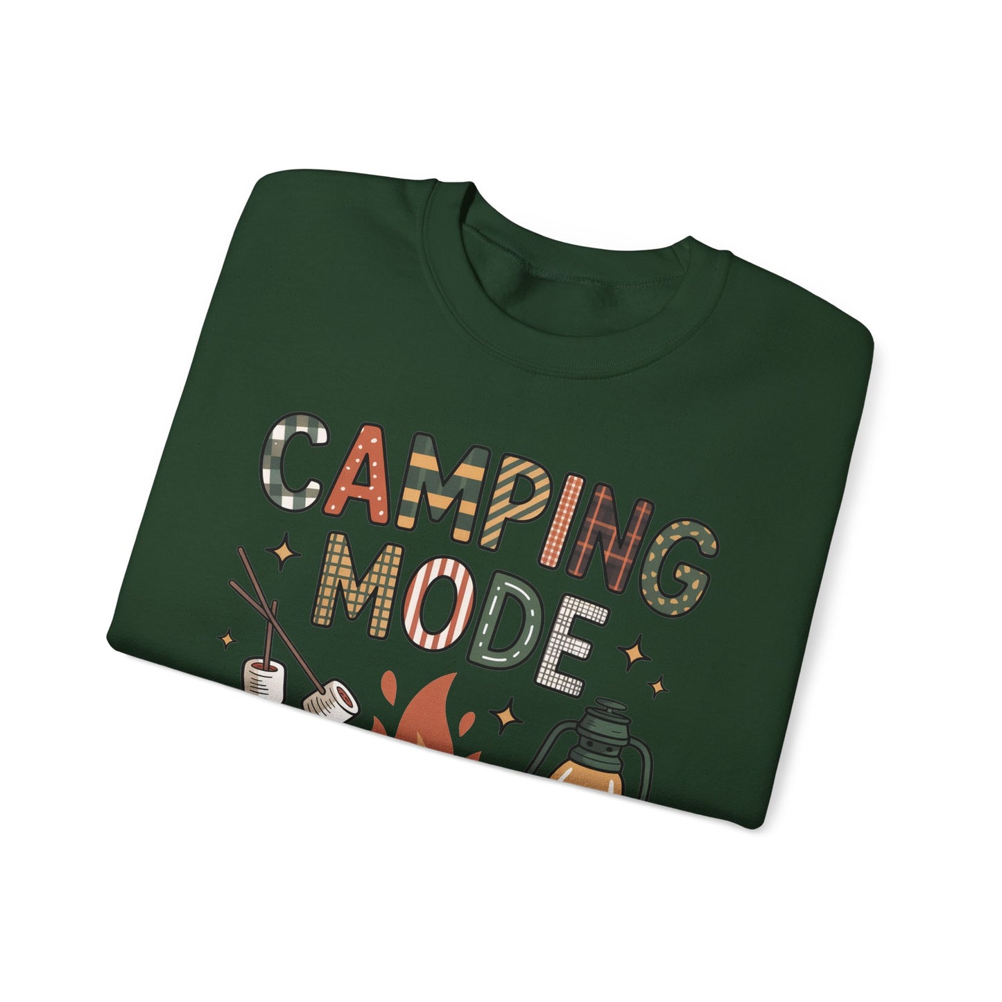 🍂🔥 Camping Mode Sweatshirt – S’mores, Campfires & Cozy Vibes 🏕️☕