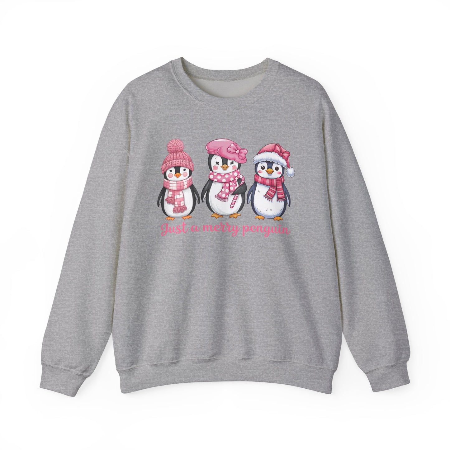 🐧✨ Just a Merry Penguin Sweatshirt – Cute Winter Friends in Pink ❄️💖