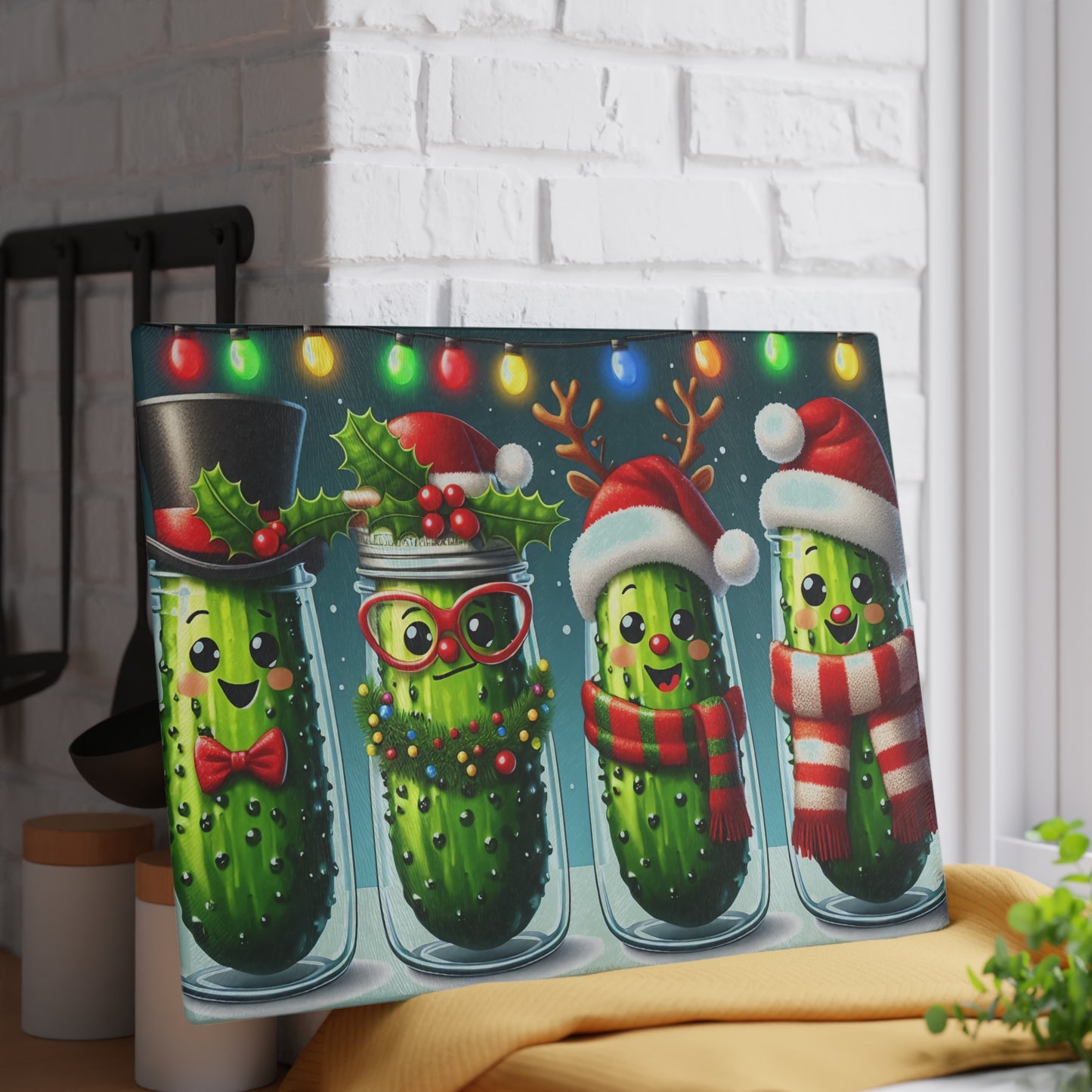 🥒🎄 Christmas Pickles Cutting Board – Holiday Cheer with a Crunchy Twist ✨🍴