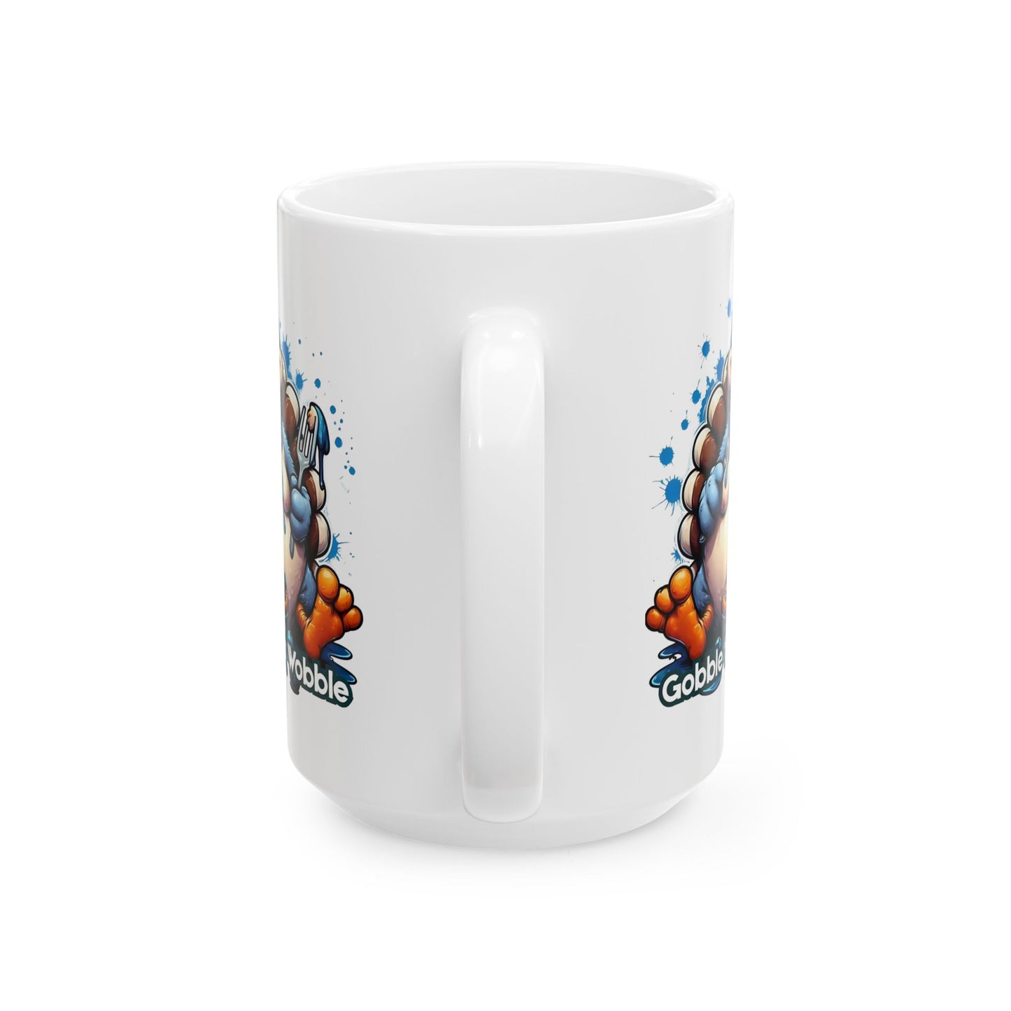 🦃🥧 Gobble Till Ya Wobble Mug – Funny Thanksgiving Coffee Cup ☕🍂