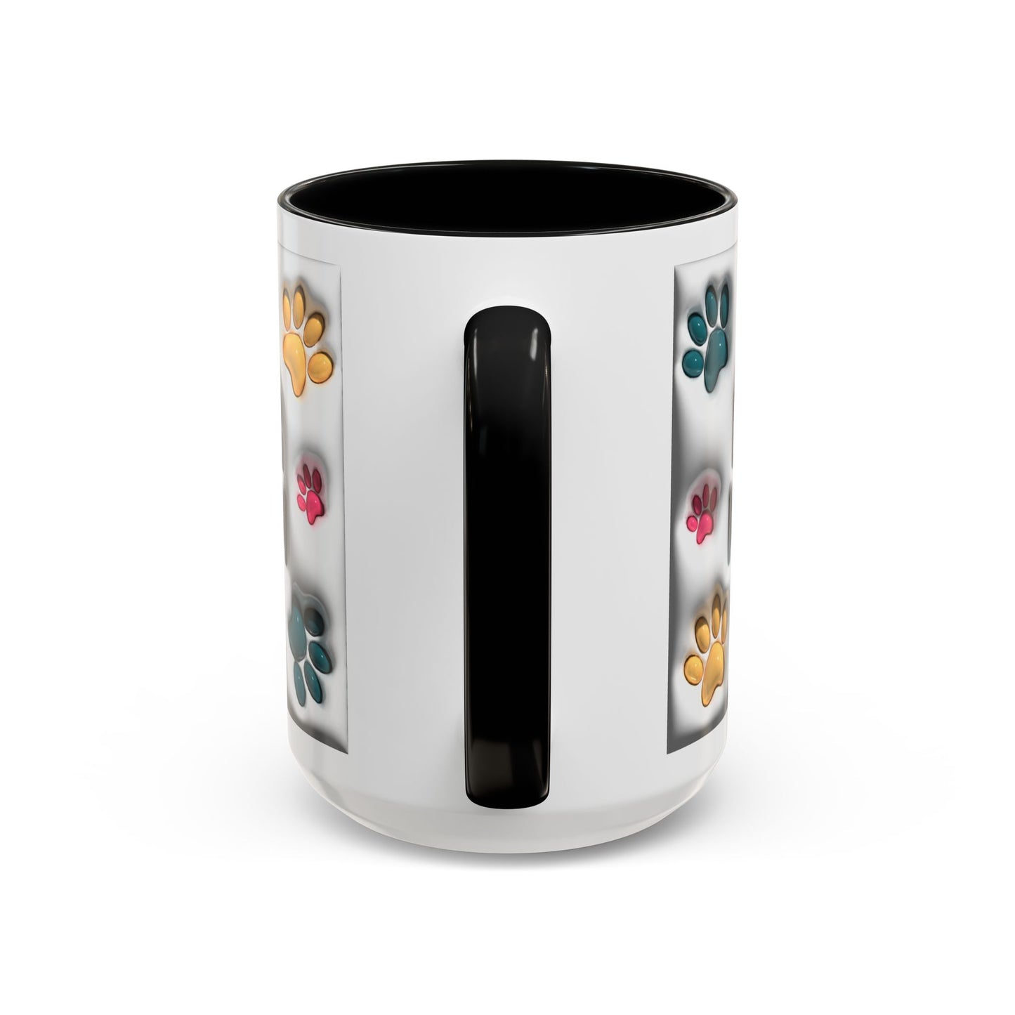 Dog Mom Accent Mug – Colorful Paw Print Cup for Proud Pet Parents
