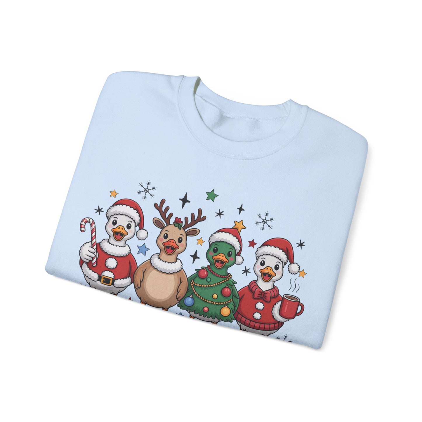 🎄🦆 Christmas Ducks Sweatshirt – Funny Holiday Farm Animal Crewneck 🎁