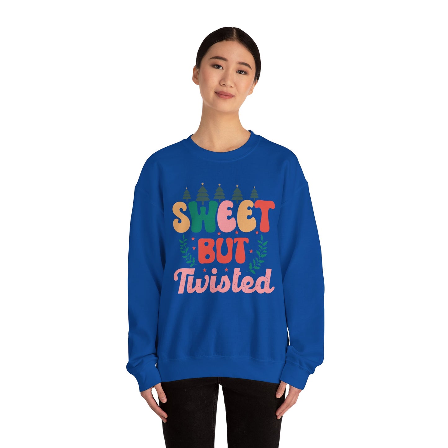 🎀✨ Sweet But Twisted Sweatshirt – Retro Pastel Christmas Vibes for the Season 🌲💖