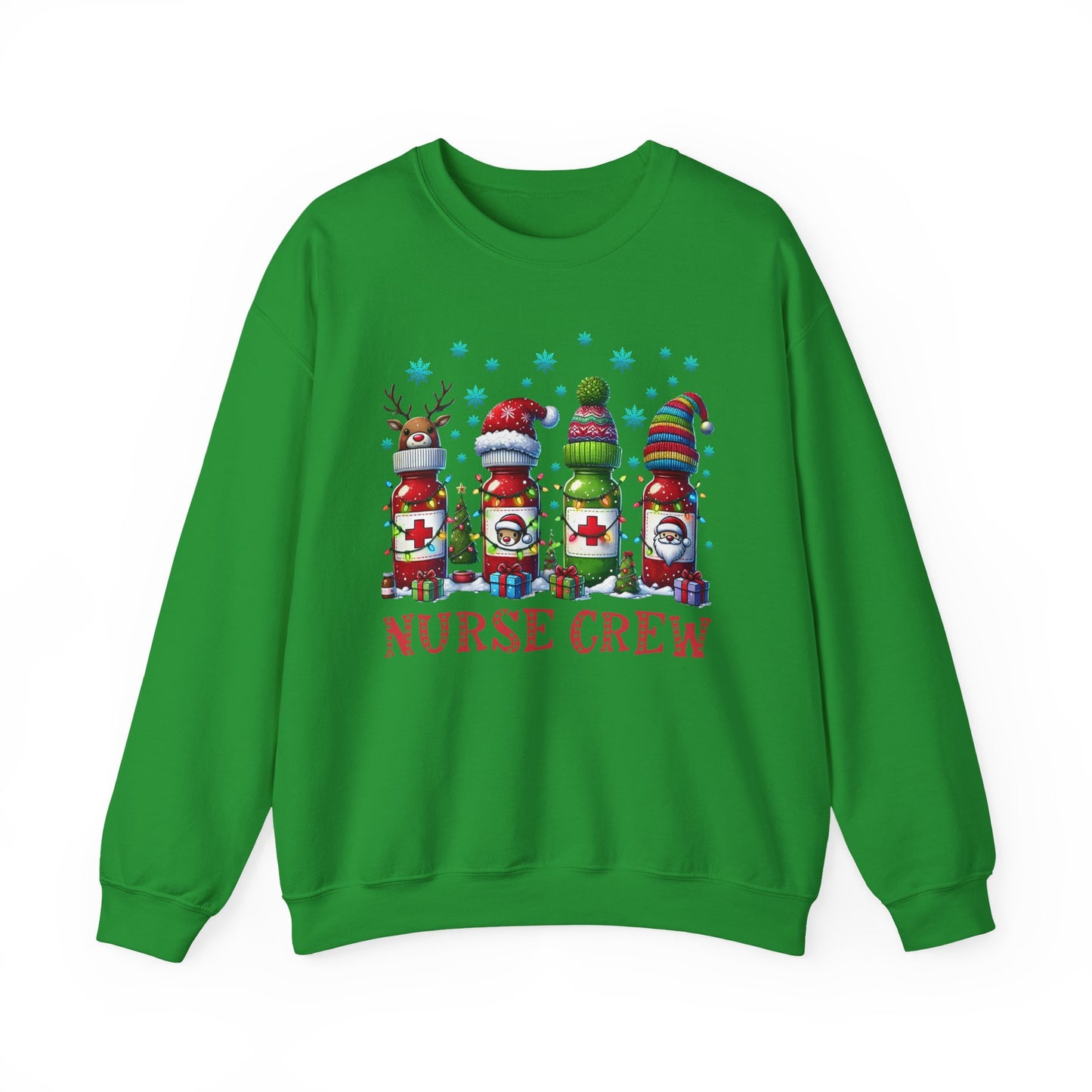 🎄🩺 Nurse Crew Holiday Sweatshirt – Festive Crewneck for Healthcare Heroes