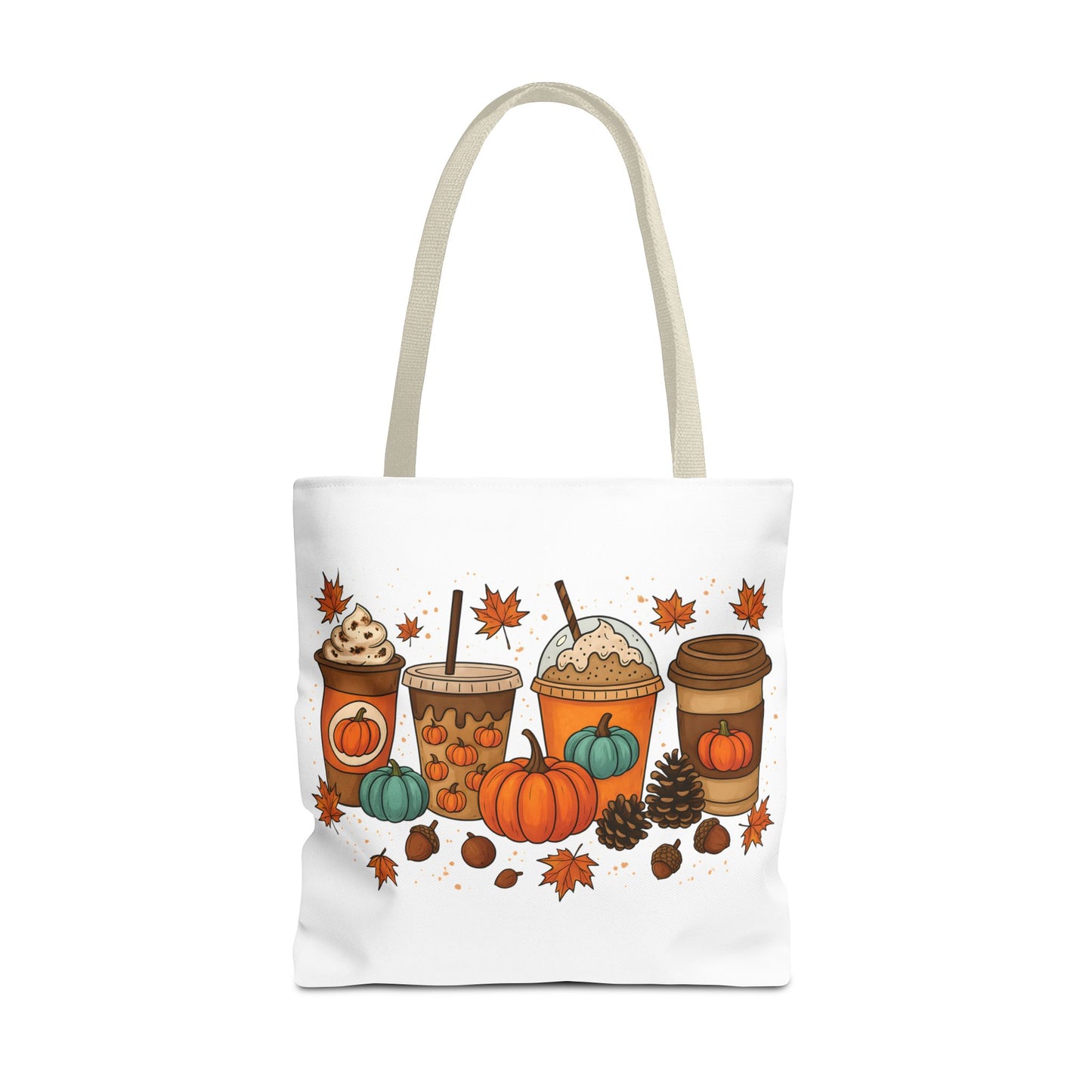 🎃 Pumpkin Spice Vibes Tote Bag – Sippin’ Cozy Fall in Style ☕🍂
