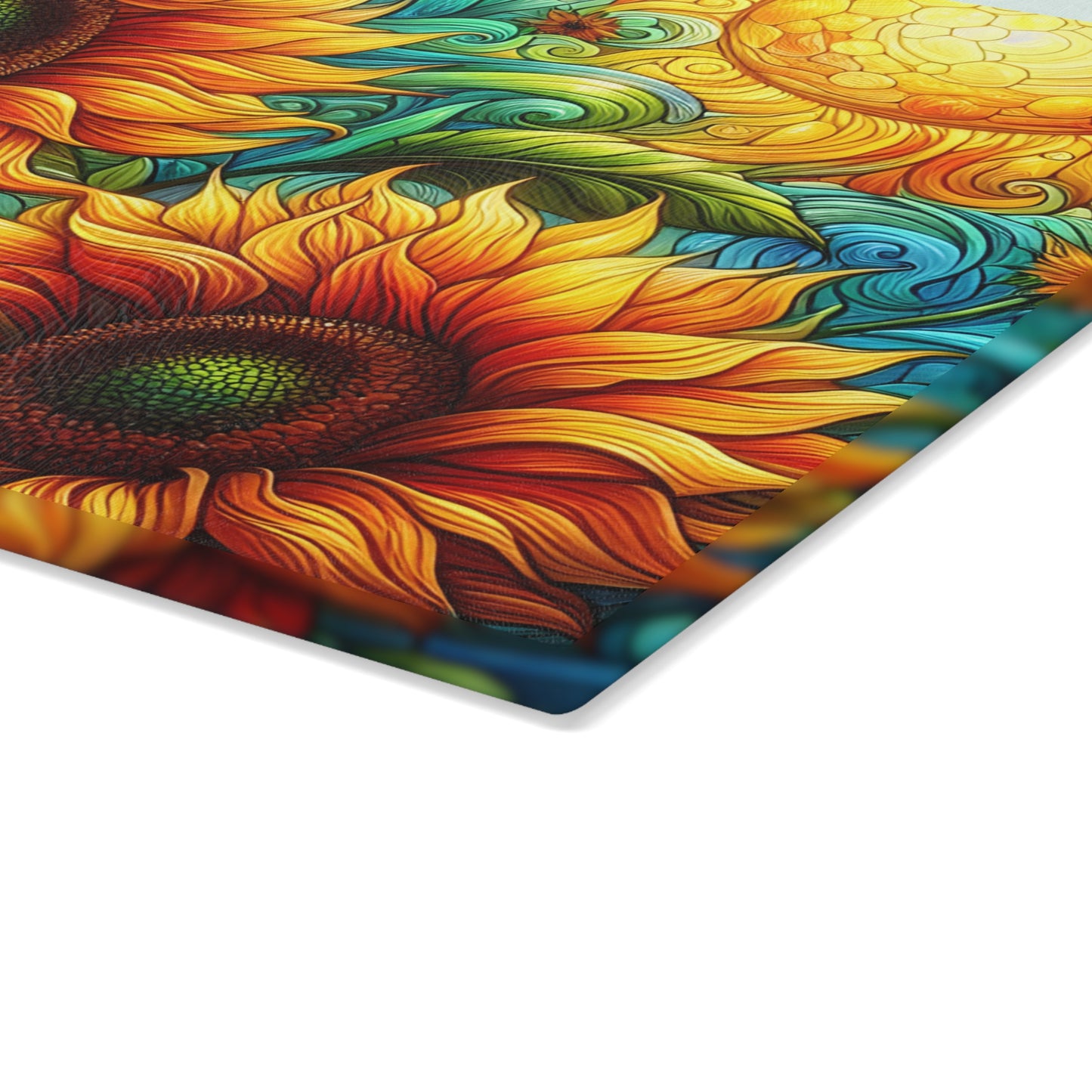 🌻✨ Sunflower Swirl Cutting Board – Vibrant Sunshine for Your Kitchen 🌞