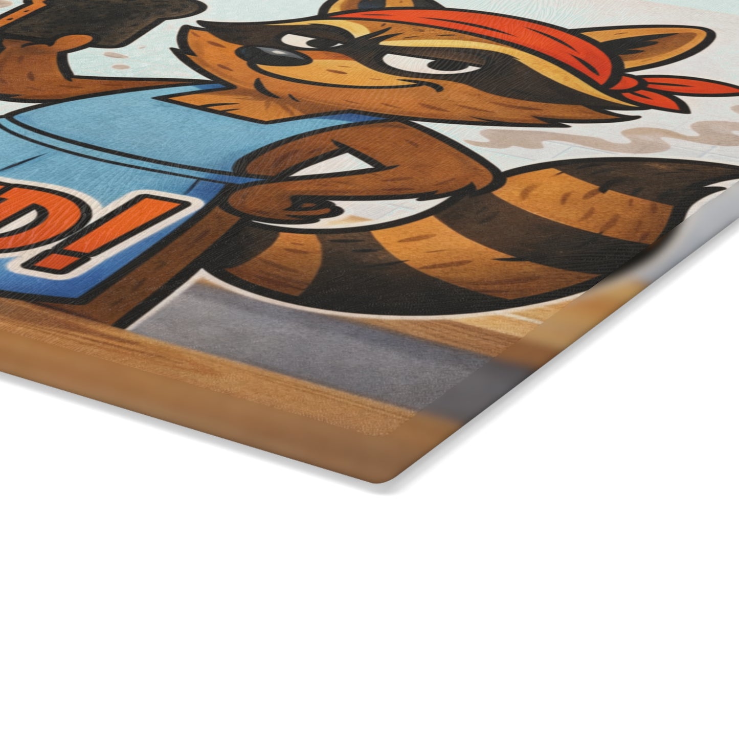 It Ain’t Burnt, It’s Blackened Glass Cutting Board – Sassy Raccoon Kitchen Art with Attitude