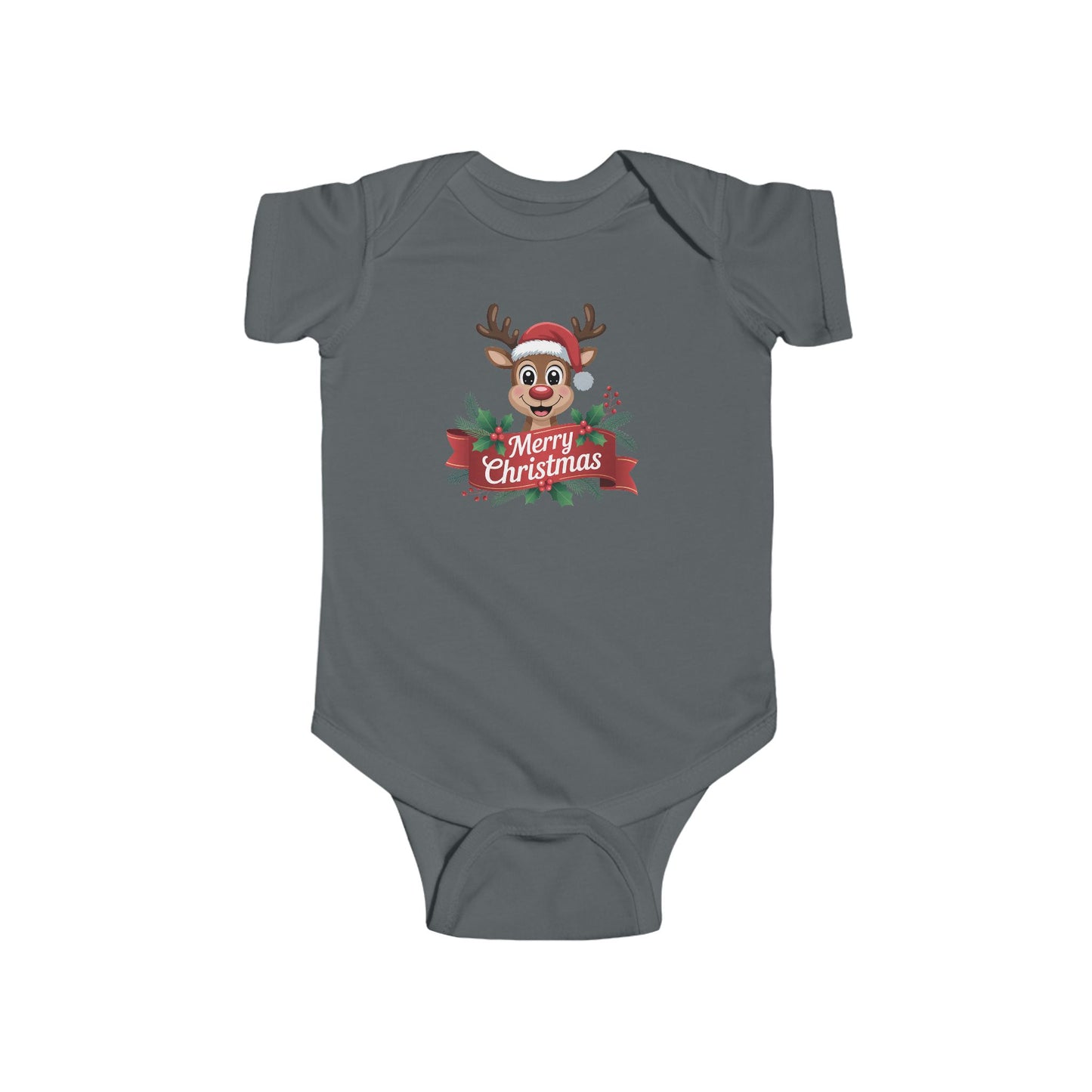 Merry Christmas Reindeer Baby Onesie – Festive Holiday Cheer 🦌🎄