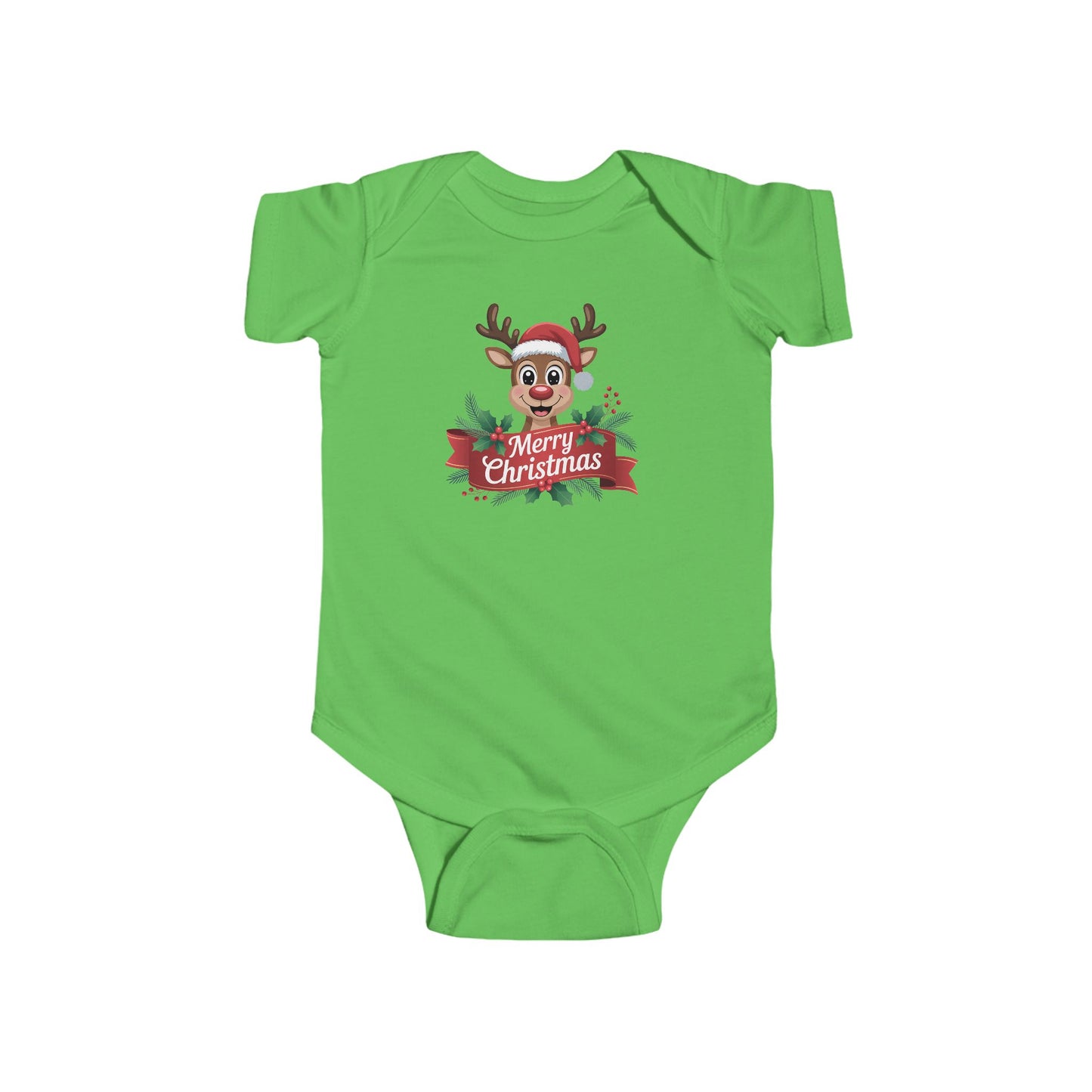 Merry Christmas Reindeer Baby Onesie – Festive Holiday Cheer 🦌🎄