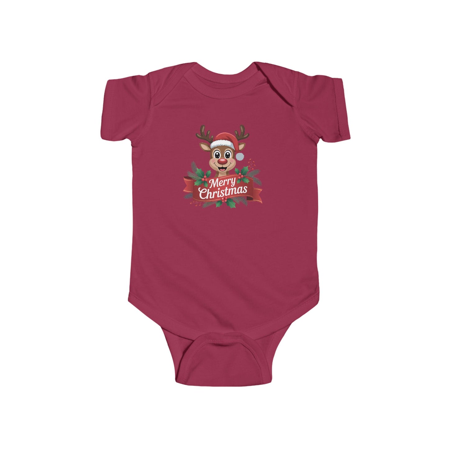 Merry Christmas Reindeer Baby Onesie – Festive Holiday Cheer 🦌🎄