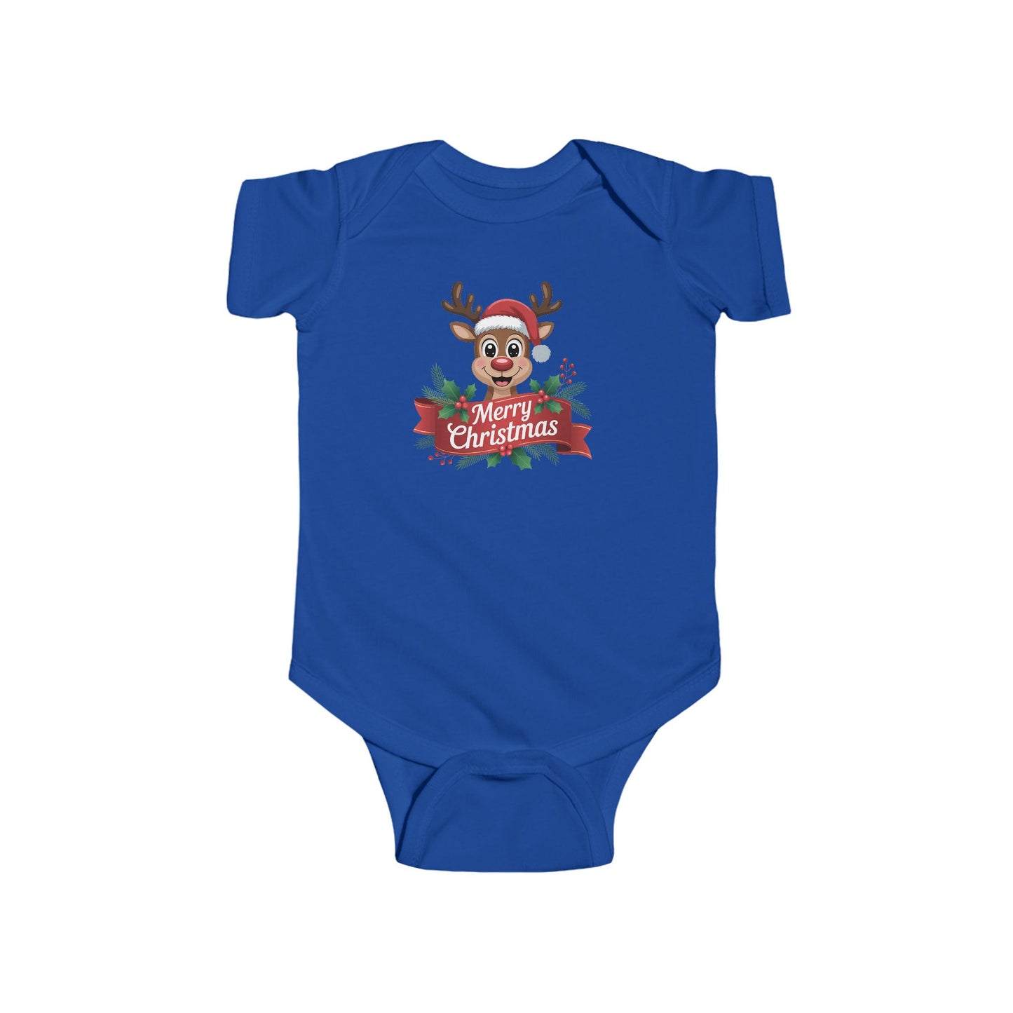 Merry Christmas Reindeer Baby Onesie – Festive Holiday Cheer 🦌🎄