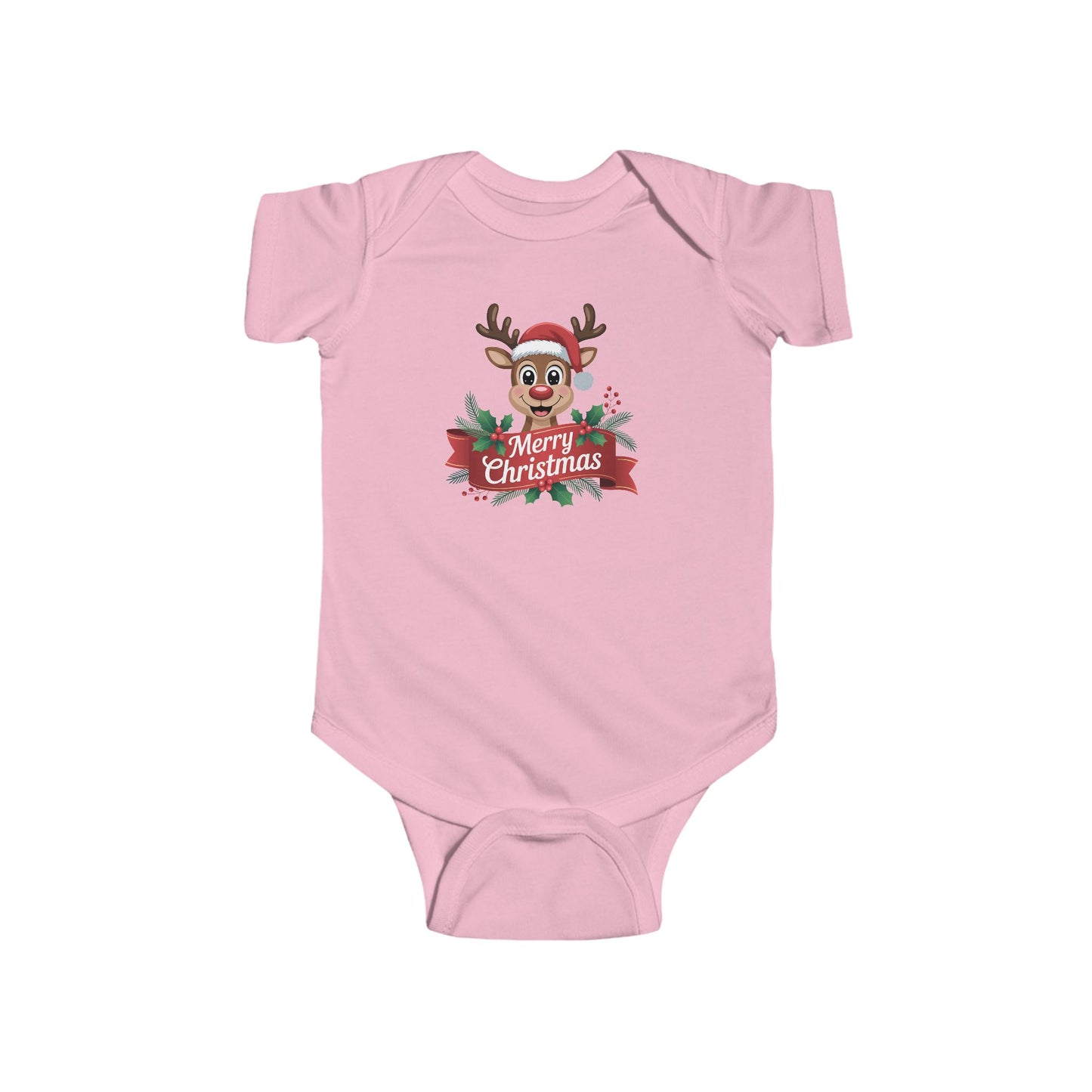 Merry Christmas Reindeer Baby Onesie – Festive Holiday Cheer 🦌🎄