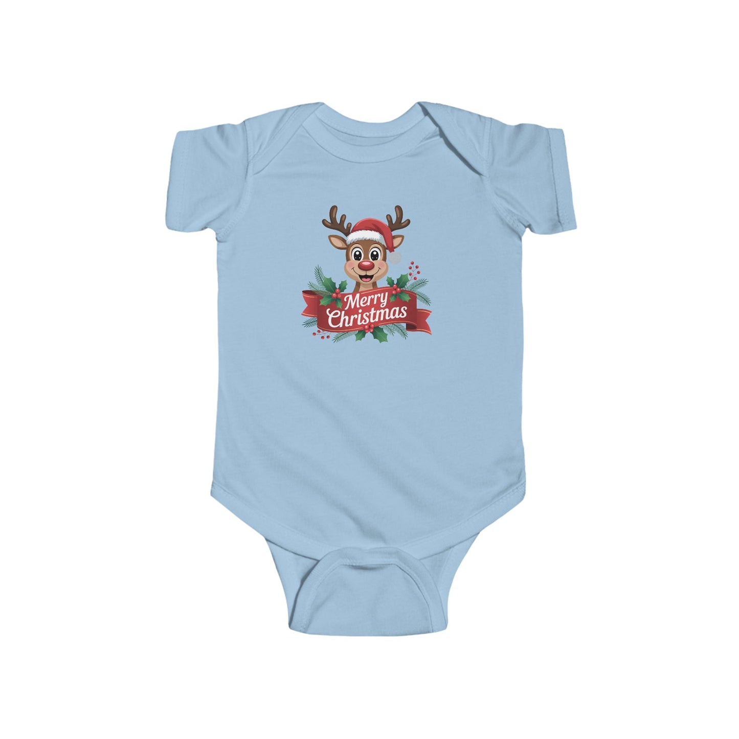 Merry Christmas Reindeer Baby Onesie – Festive Holiday Cheer 🦌🎄