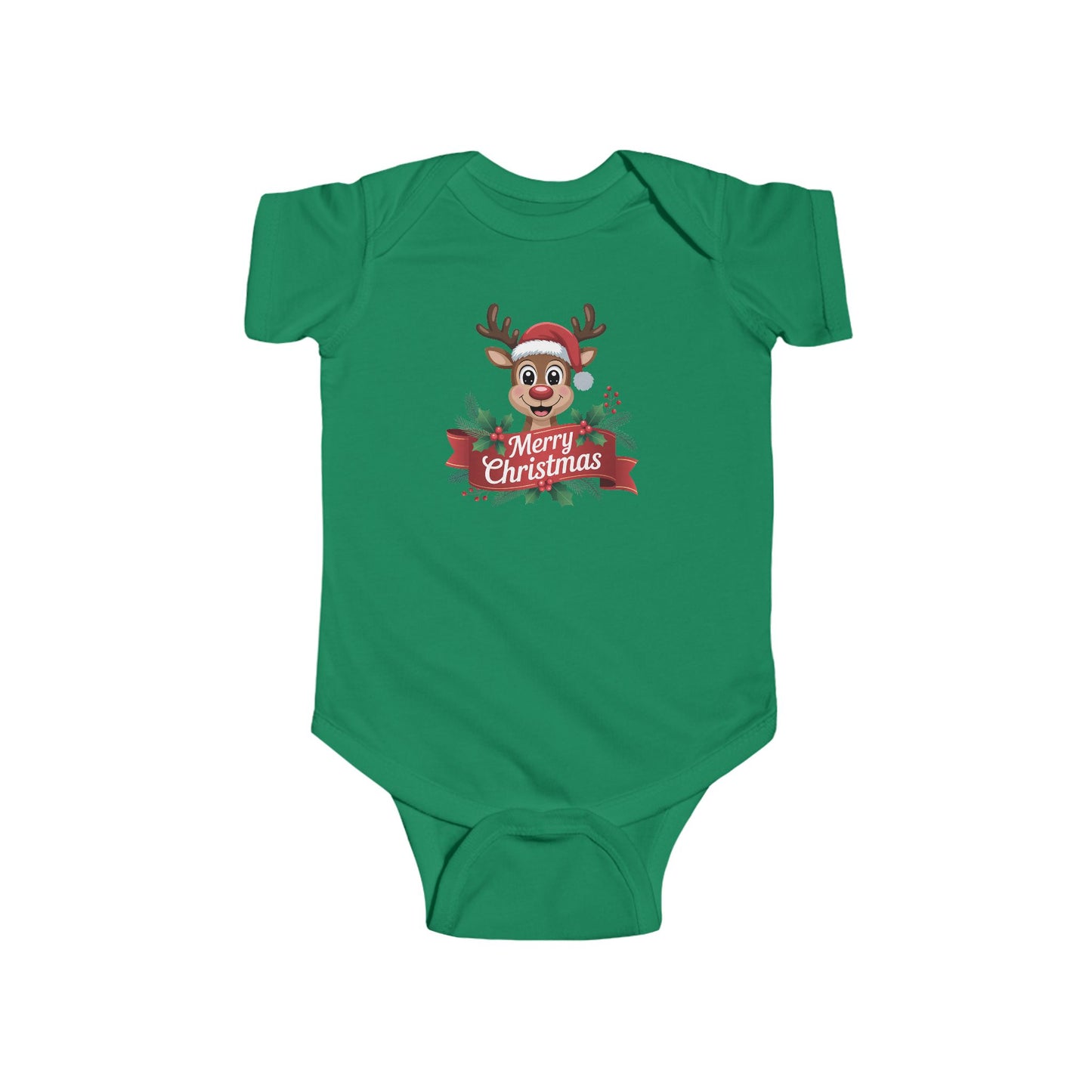 Merry Christmas Reindeer Baby Onesie – Festive Holiday Cheer 🦌🎄