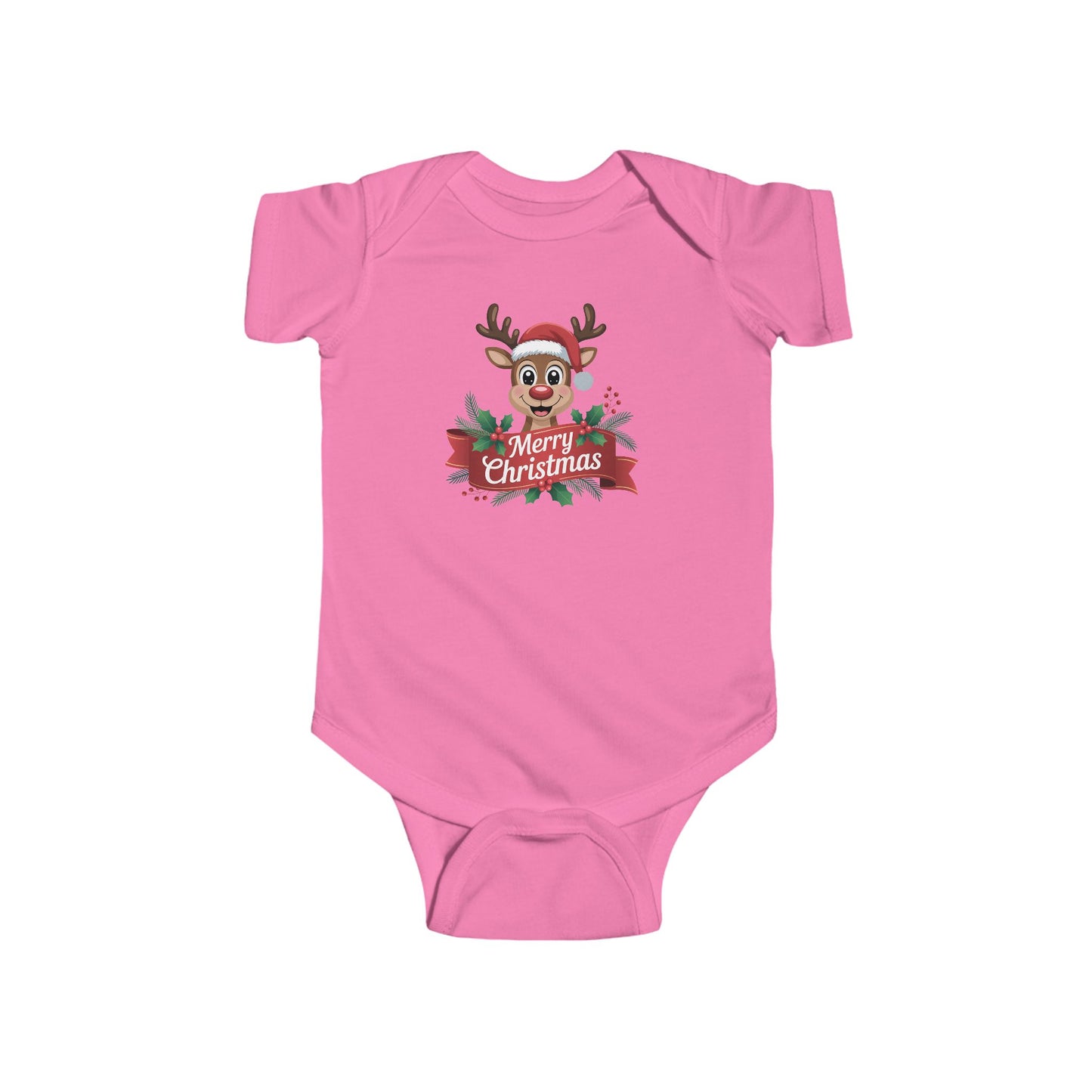 Merry Christmas Reindeer Baby Onesie – Festive Holiday Cheer 🦌🎄