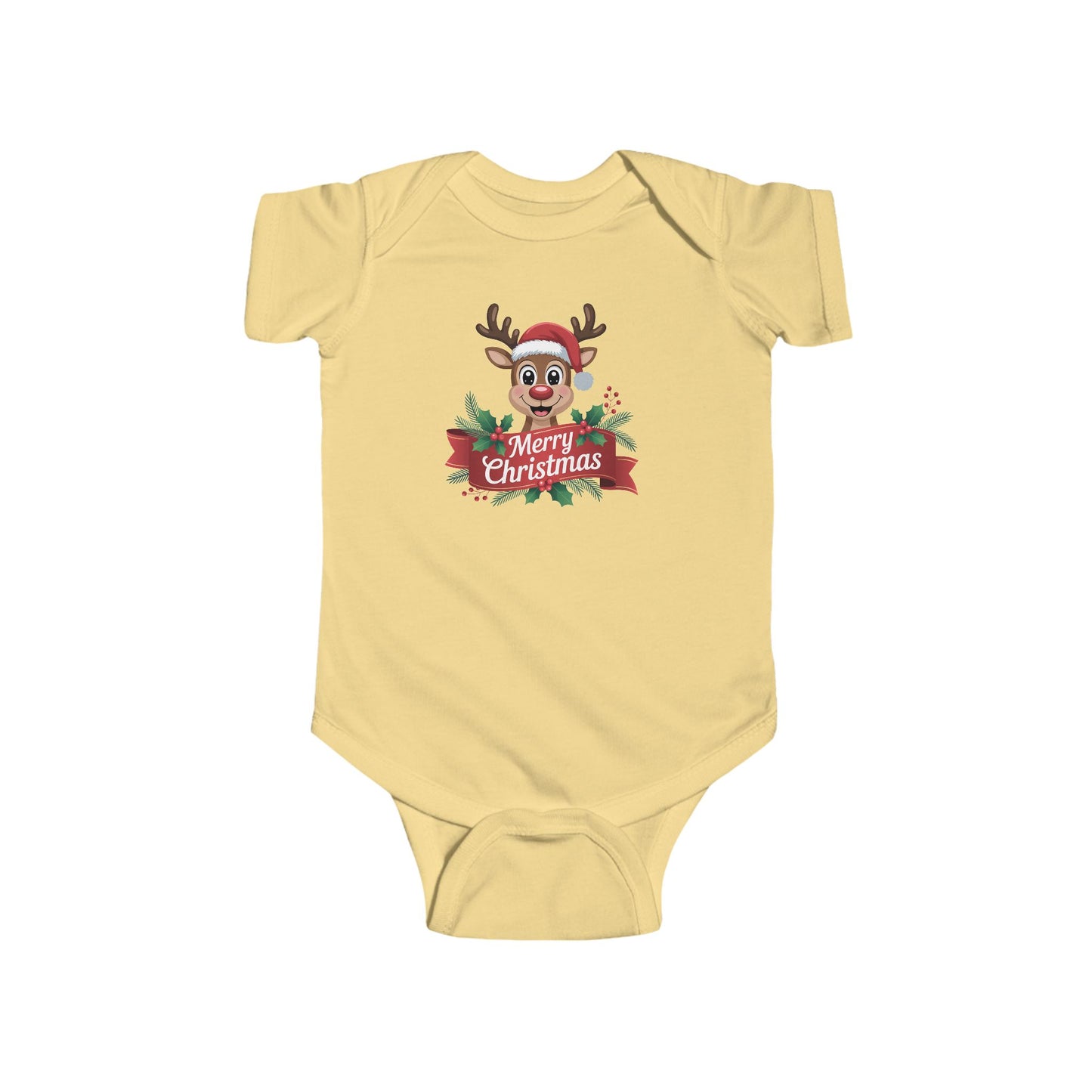 Merry Christmas Reindeer Baby Onesie – Festive Holiday Cheer 🦌🎄