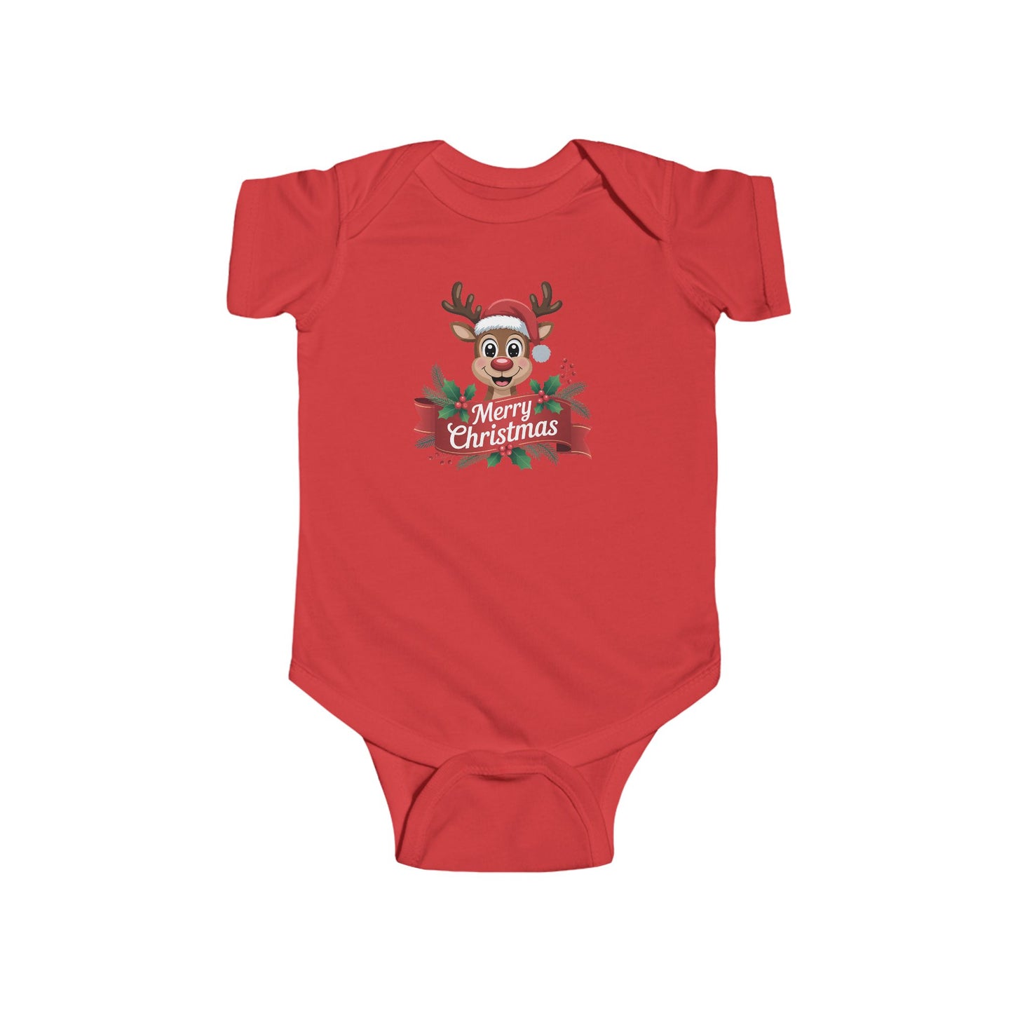 Merry Christmas Reindeer Baby Onesie – Festive Holiday Cheer 🦌🎄