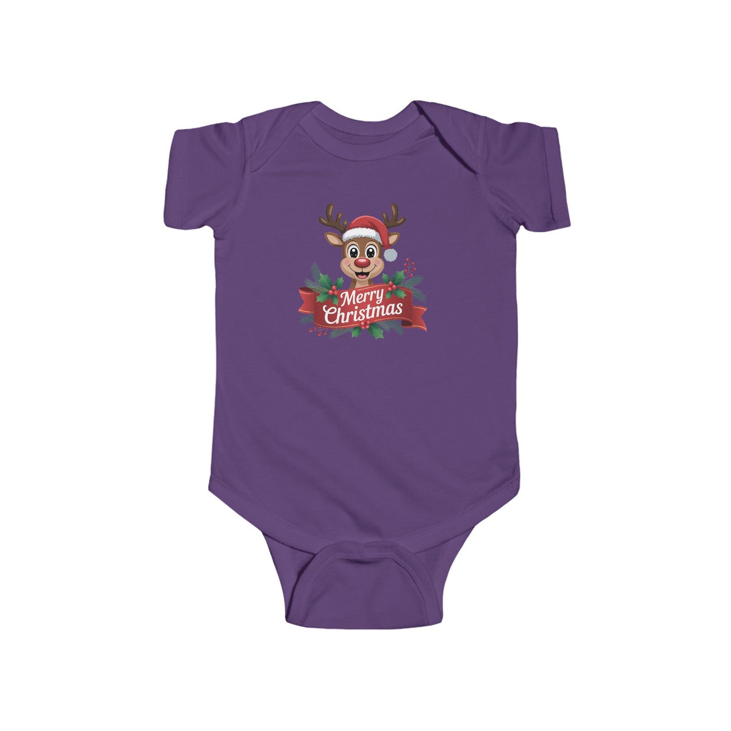 Merry Christmas Reindeer Baby Onesie – Festive Holiday Cheer 🦌🎄