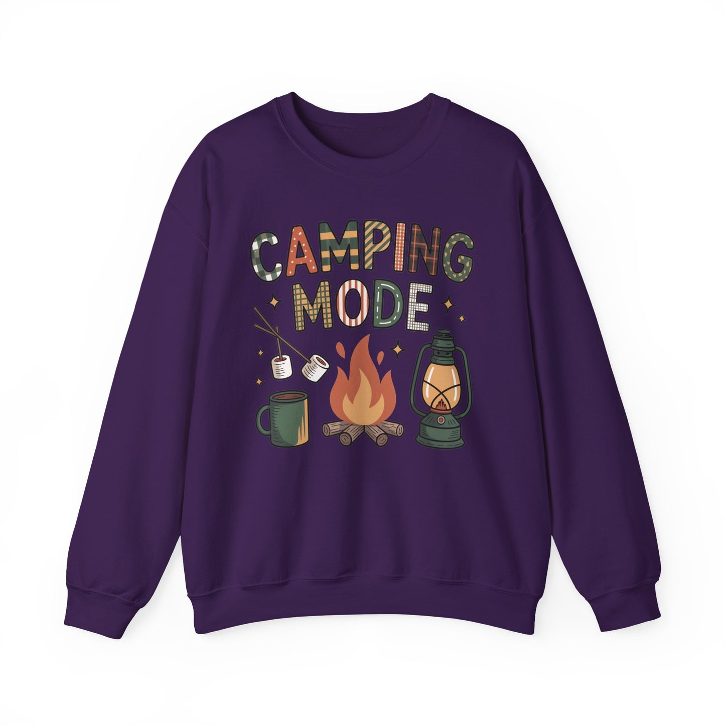 🍂🔥 Camping Mode Sweatshirt – S’mores, Campfires & Cozy Vibes 🏕️☕