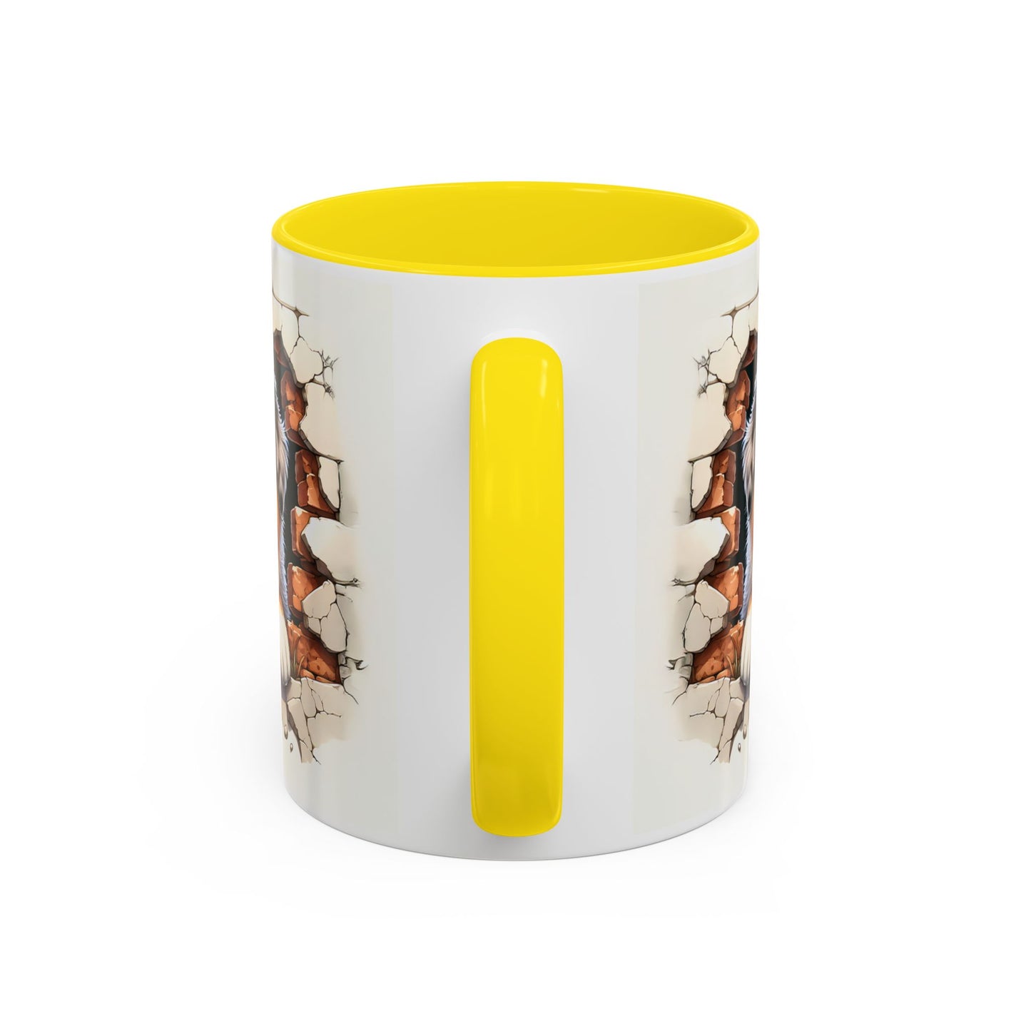 🐾☕ Australian Shepherd Puppy Peek Accent Mug – Blue-Eyed Beauty Dog Lover Gift ✨💙