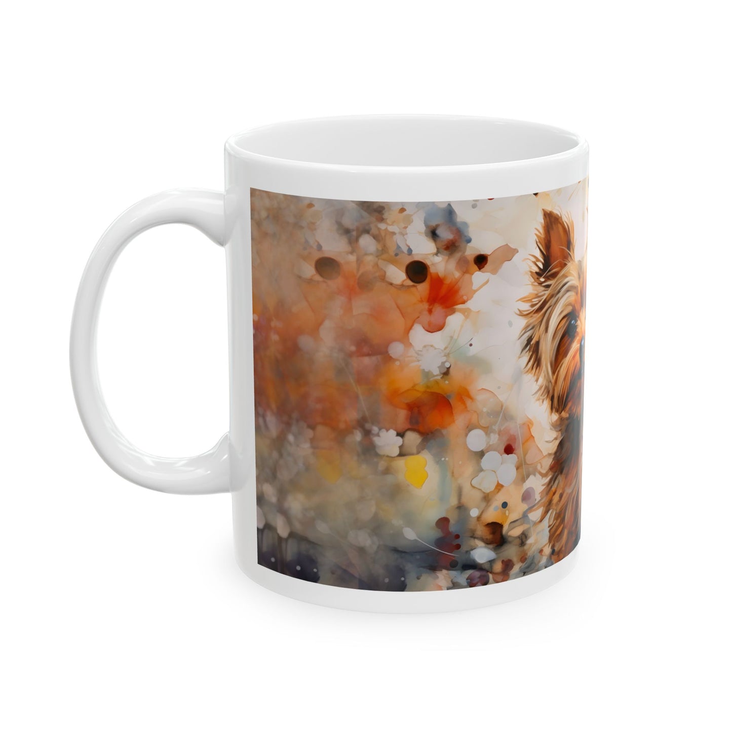 🐾 Watercolor Yorkie Mug – A Delightful Tribute to Your Furry Companion! 🌸