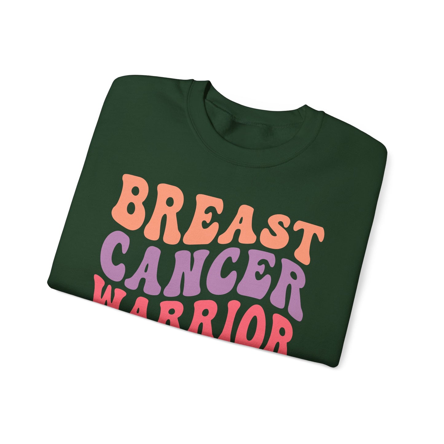 🌸✊ Breast Cancer Warrior Sweatshirt – Retro Awareness & Survivor Strength Crewneck