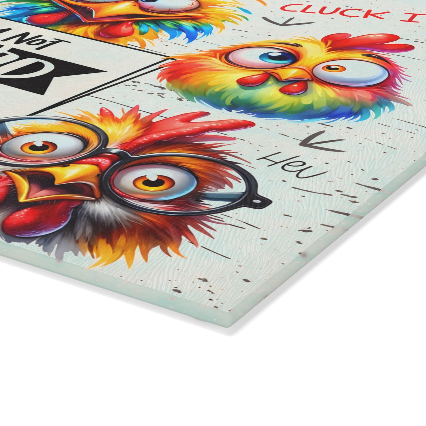 Funny Chicken Glass Cutting Board – I’m Not Weird Limited Edition Kitchen Decor