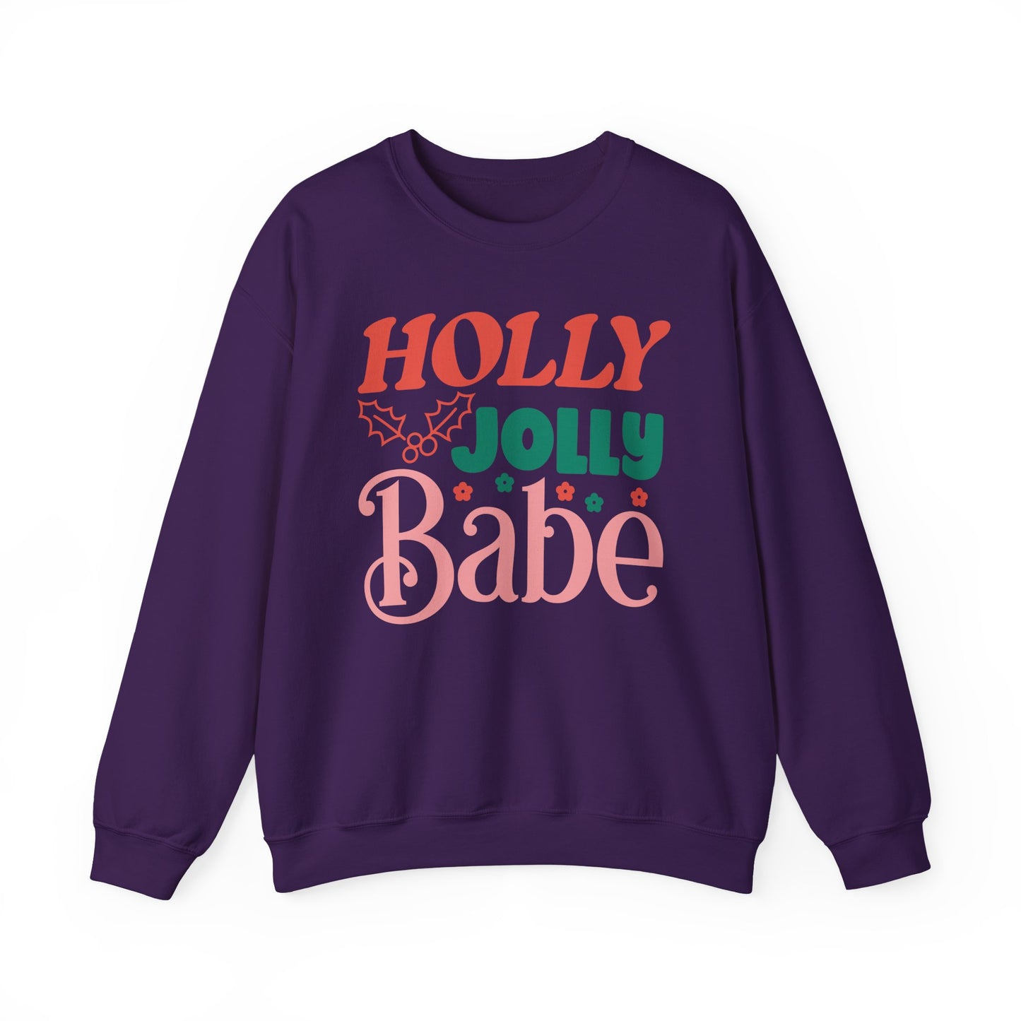 🎀✨ Holly Jolly Babe Retro Crewneck – Cute, Cozy & Festive