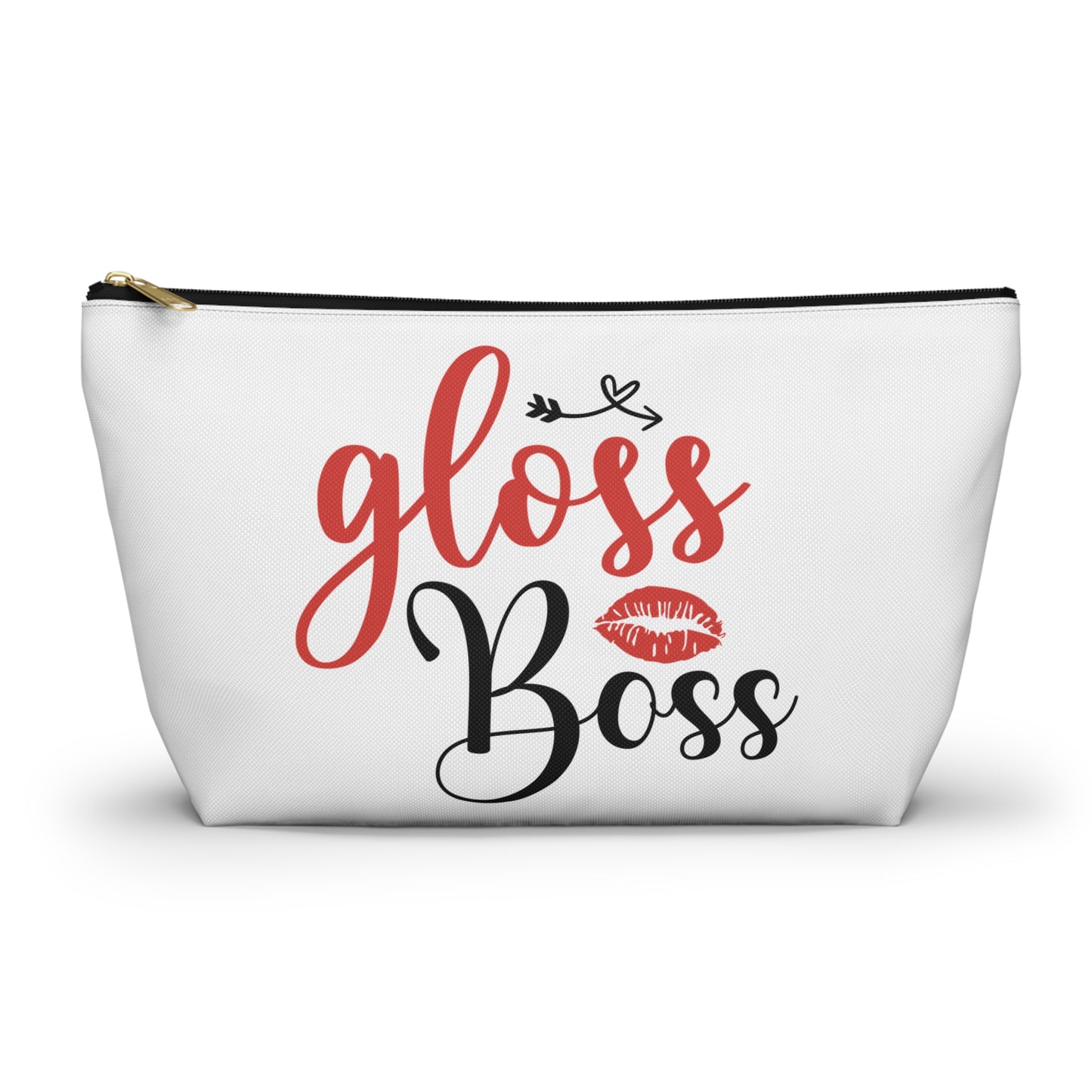 Accessory Pouch – "Gloss Boss" Red Makeup Bag