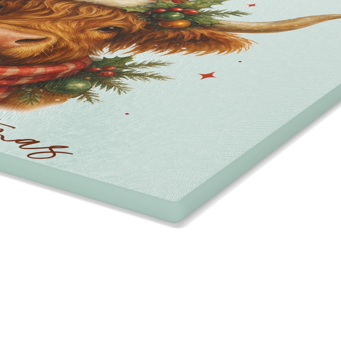 🎄 Howdy Christmas Highland Cow Cutting Board – Festive Country Charm for Your Holiday Kitchen