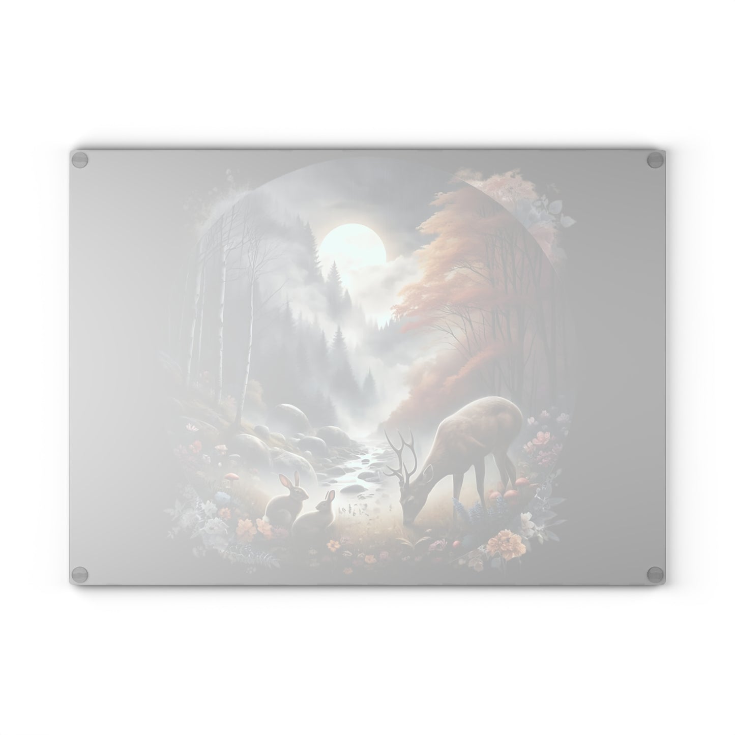 🌙 Enchanted Woodland Night Cutting Board – Mystical Forest Elegance 🌲